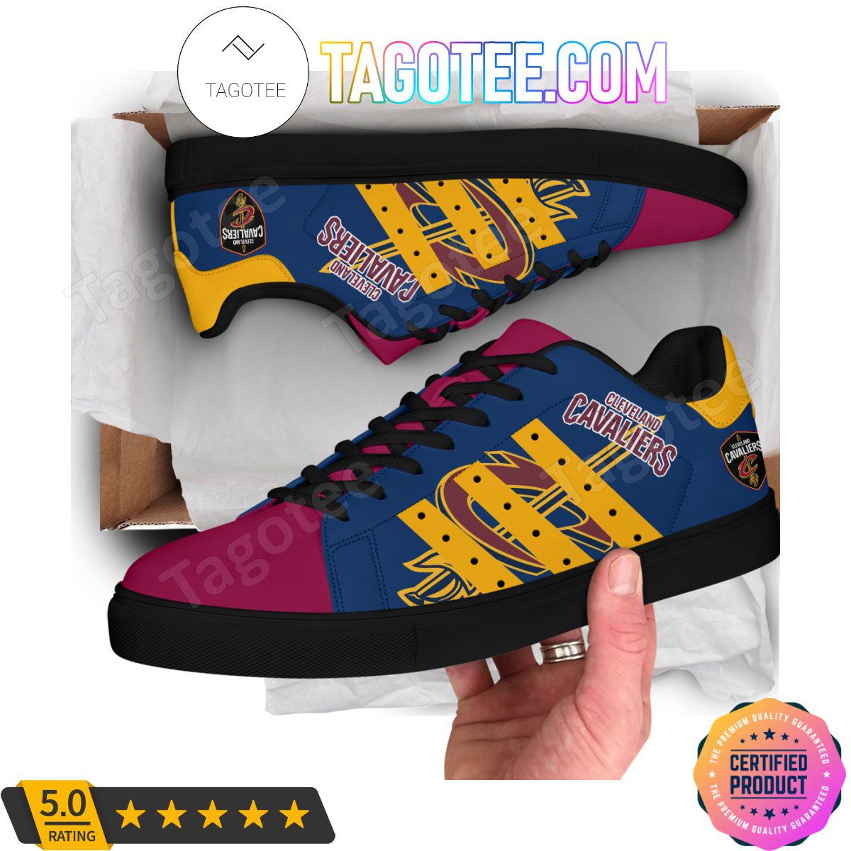 JWFancy Cleveland Cavaliers Skate Stan Shoes Sneakes For Men And Women
