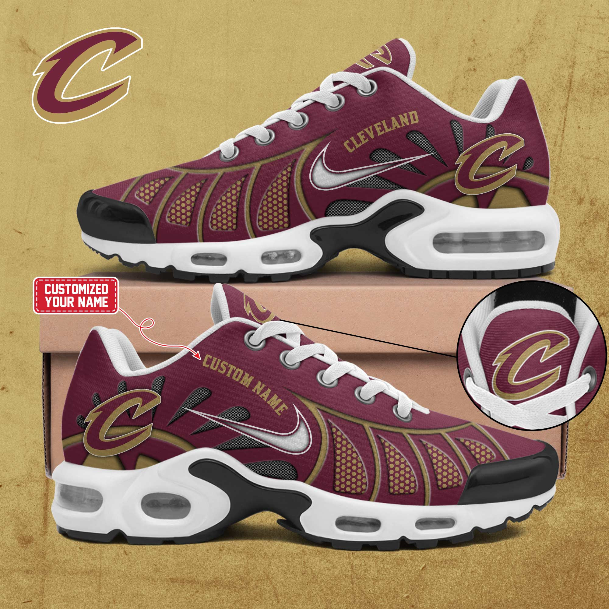 JWFancy Cleveland Cavaliers TN Shoes Sneakers For Men And Women