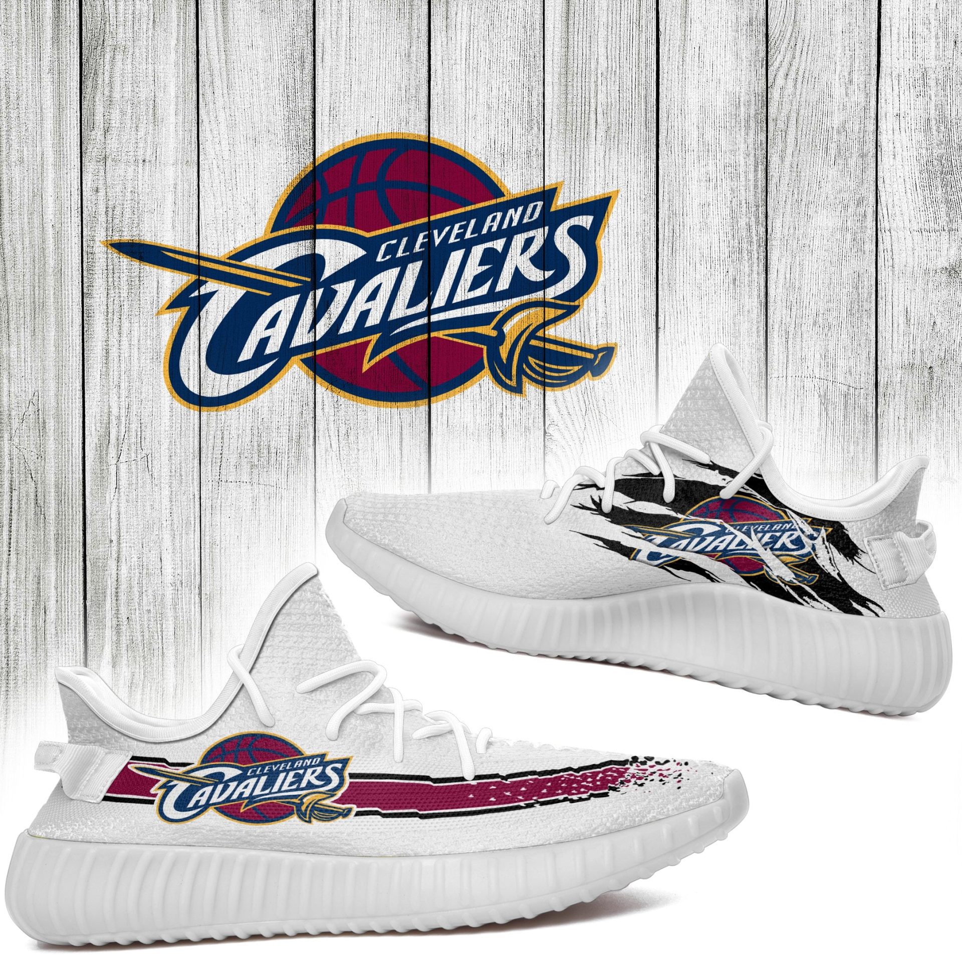 JWFancy Cleveland Cavaliers Yeezy Boost Shoes For Men And Women