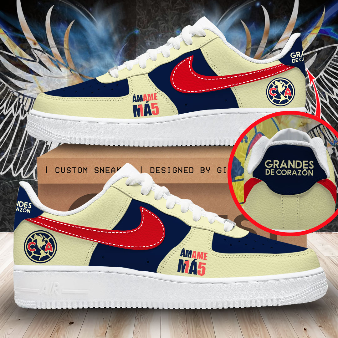 JWFancy Club AmÃ©rica Air Low-Top Sneakers Shoes For Men And Women
