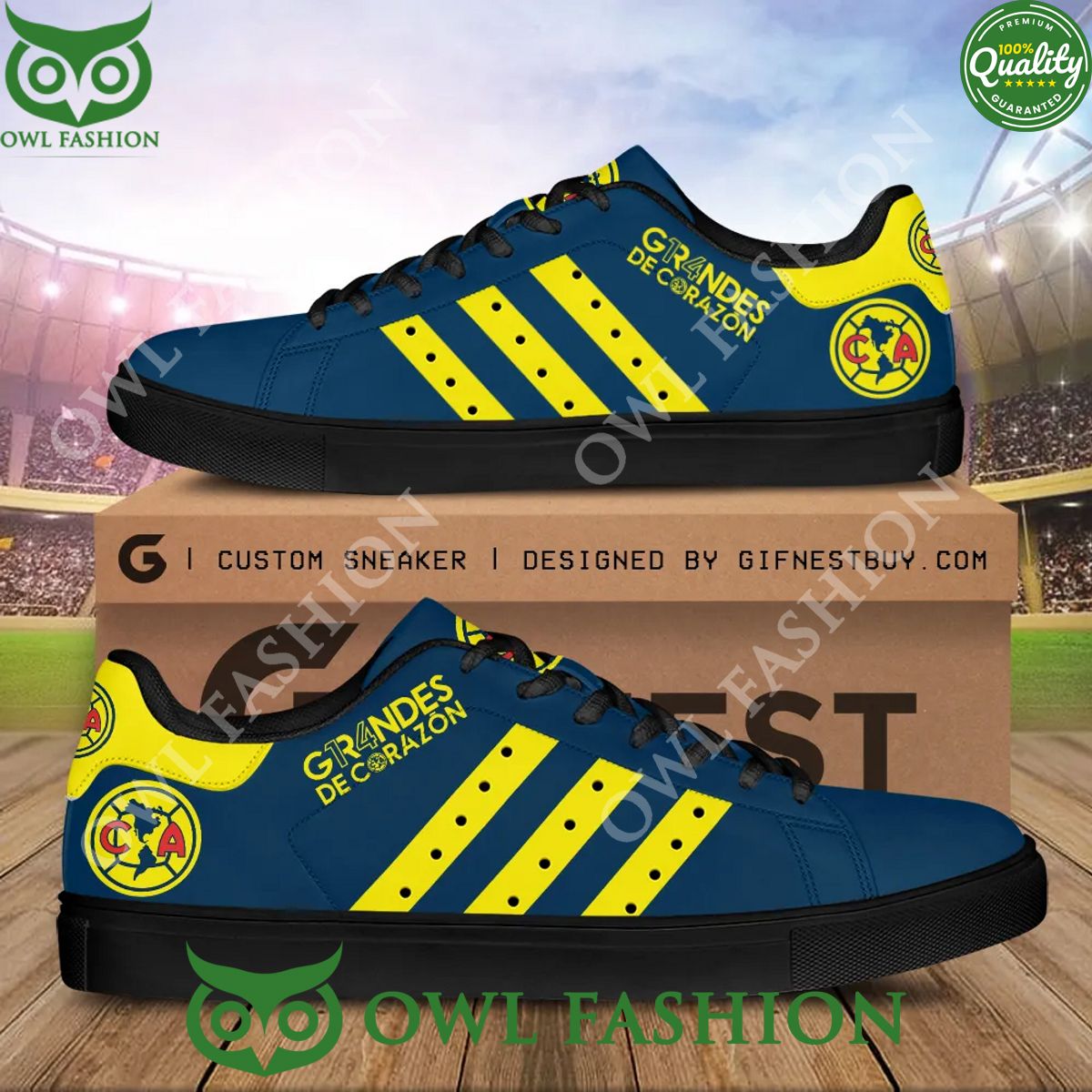 JWFancy Club América Grandes De Corazon Skate Stan Shoes Sneakes For Men And Women