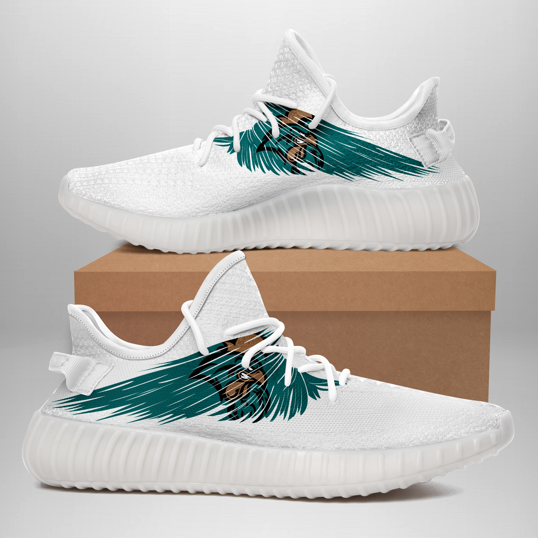 JWFancy Coastal Carolina Chanticleers Yeezy Boost Shoes For Men And Women