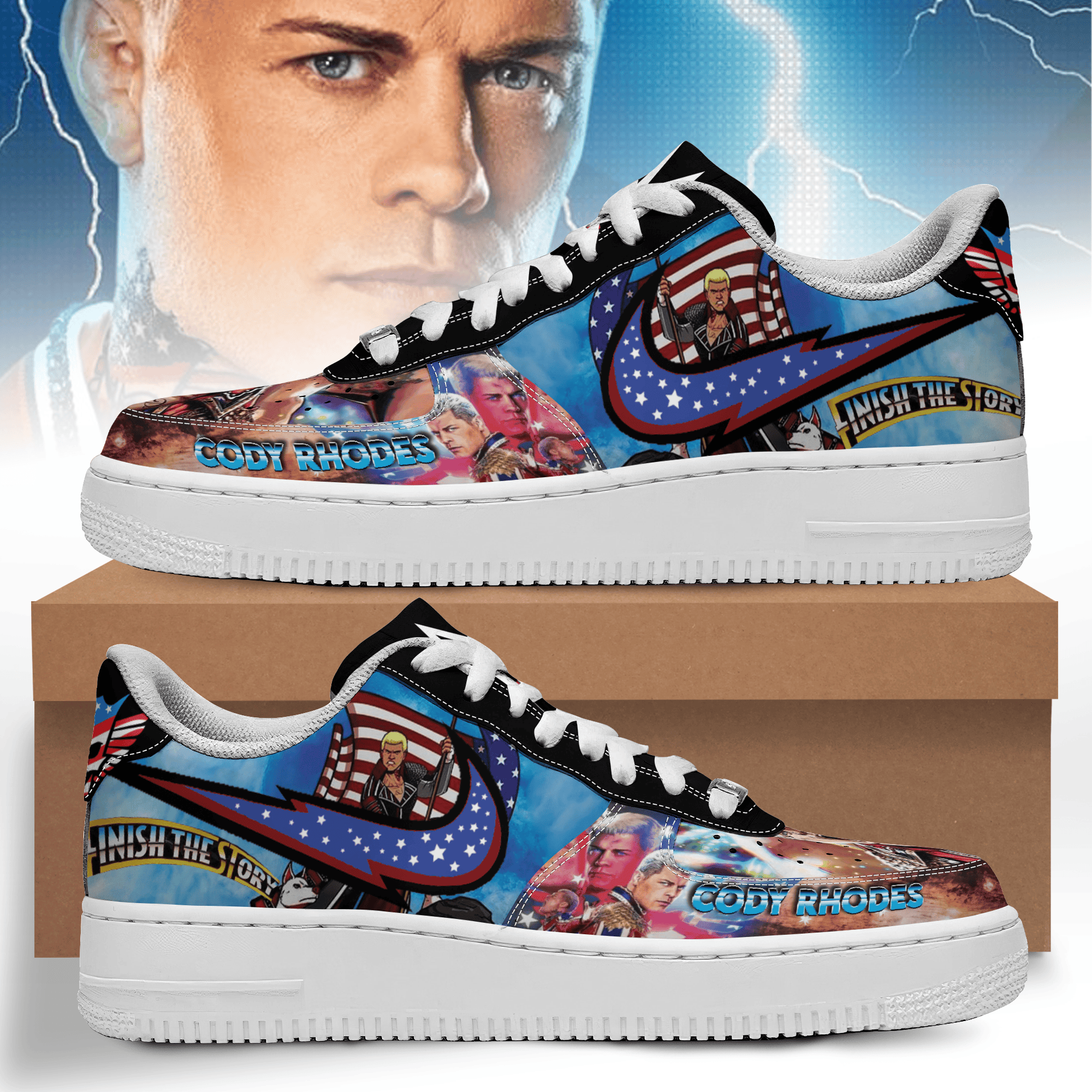 JWFancy Cody Rhodes Air Low-Top Sneakers Shoes For Men And Women