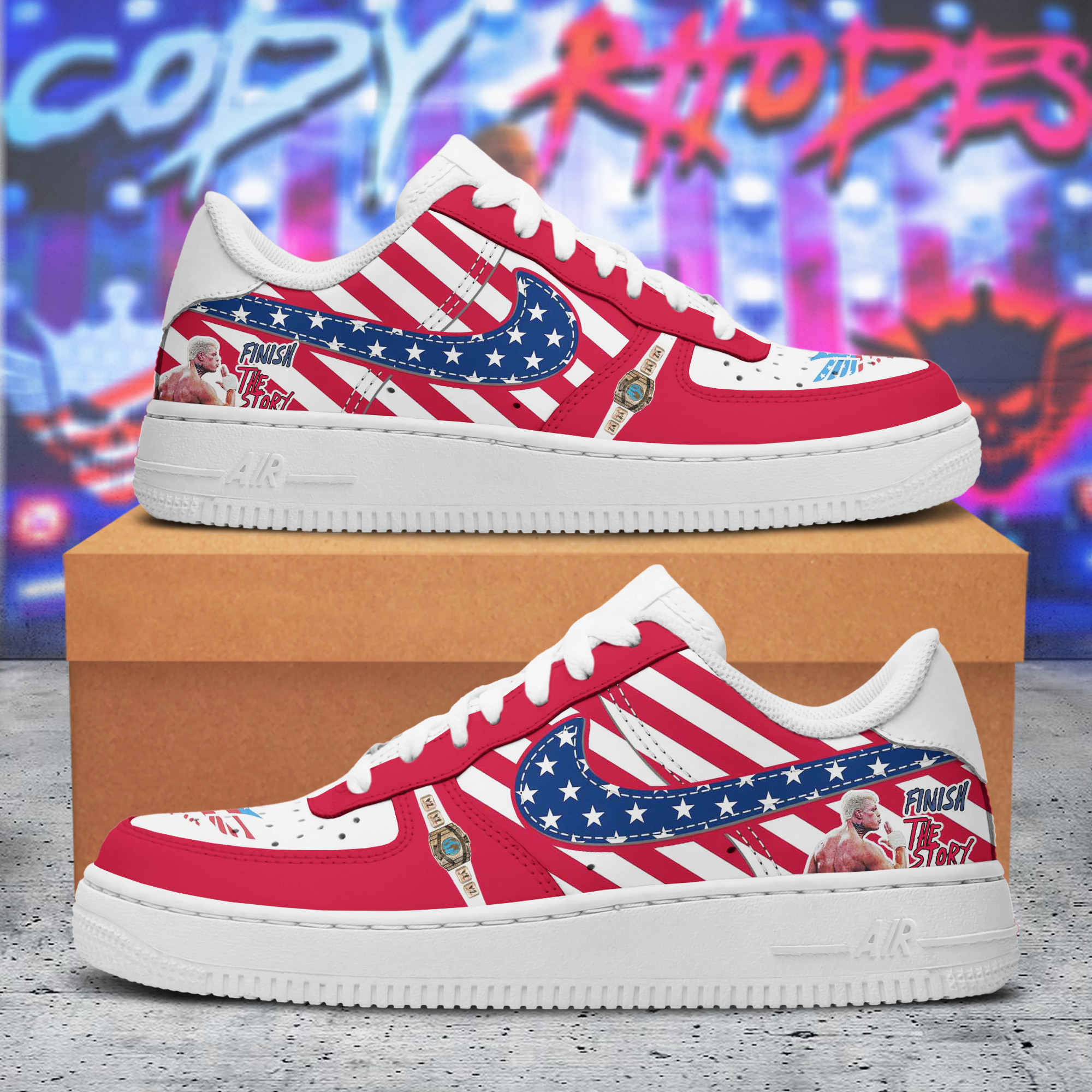 JWFancy Cody Rhodes Air Low-Top Sneakers Shoes For Men And Women