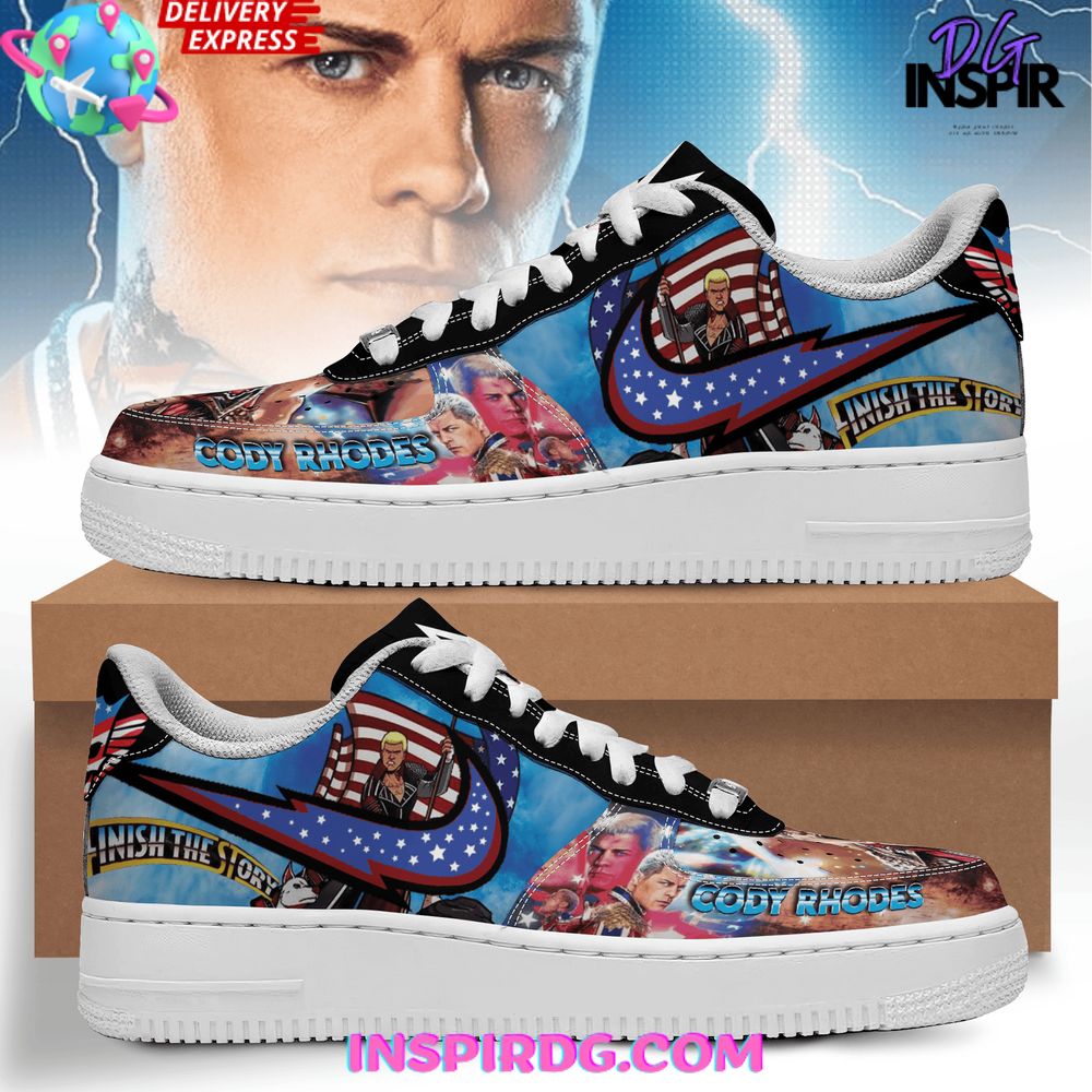 JWFancy Cody Rhodes Nightmare Finish The Story Air Low-Top Sneakers Shoes For Men And Women