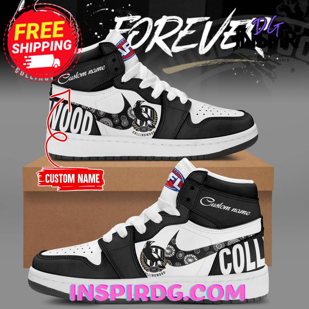 JWFancy Collingwood Magpies AJ1 High Sneakers Shoes For Men And Women