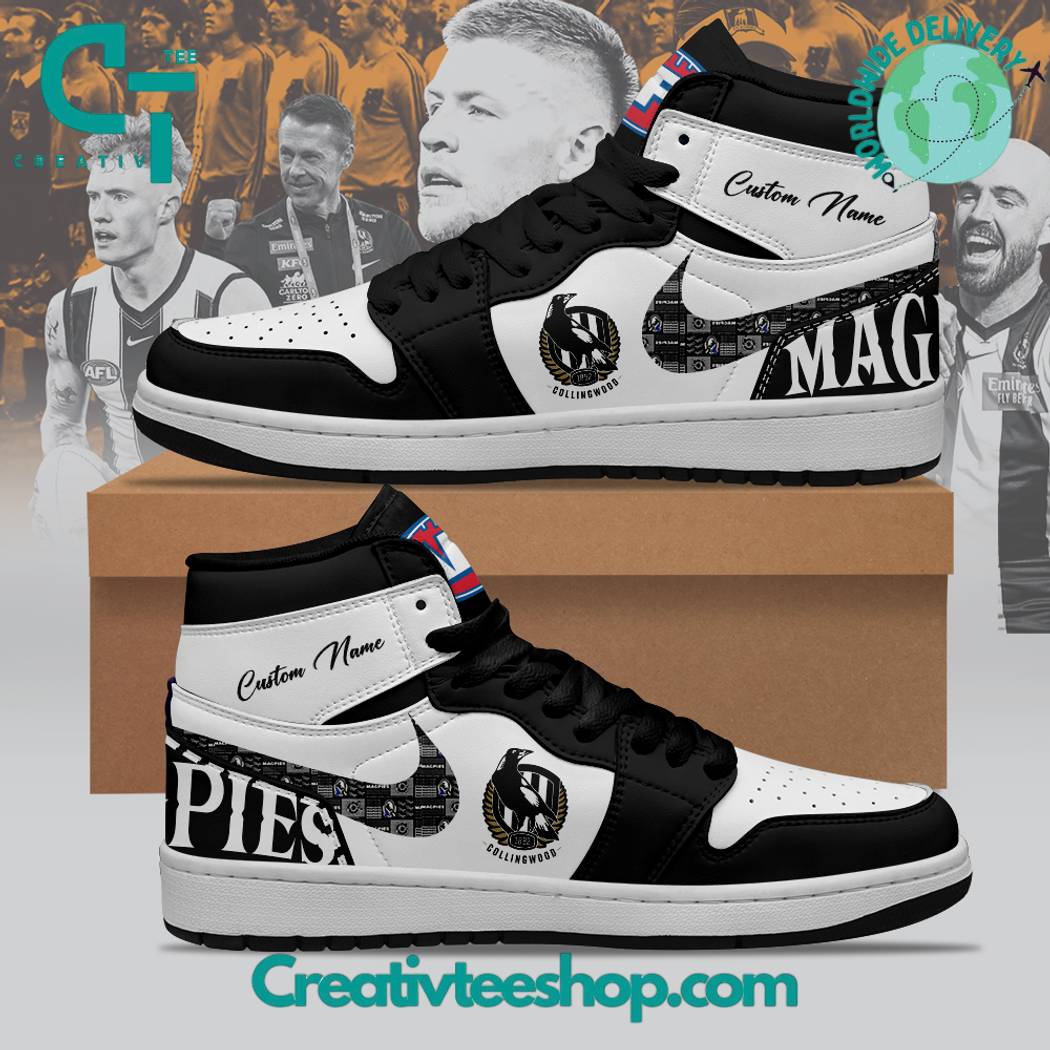 JWFancy Collingwood Magpies AJ1 High Sneakers Shoes For Men And Women