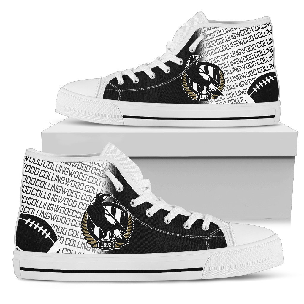 JWFancy Collingwood Magpies High Top Canvas Sneakers Shoes For Men And Women