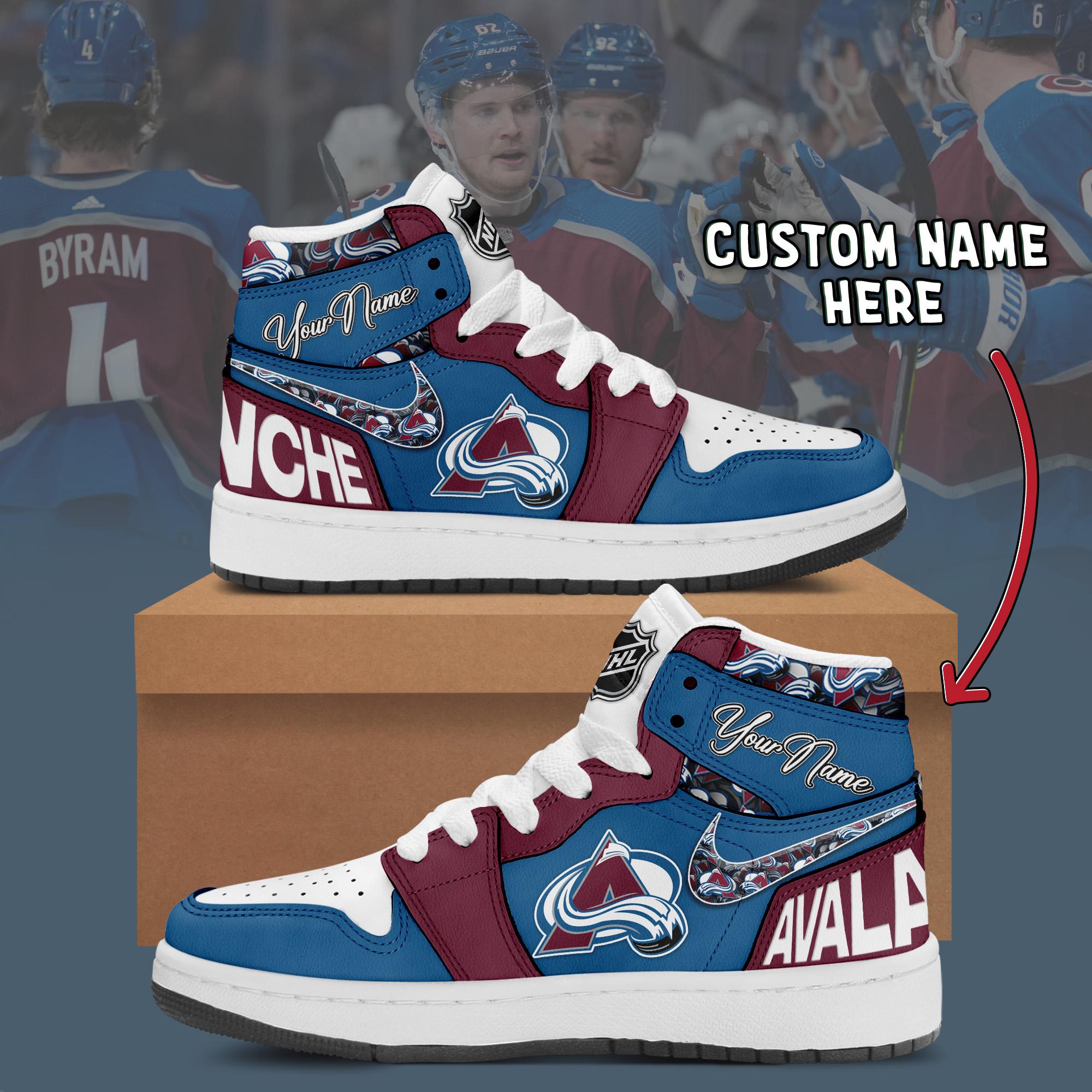 JWFancy Colorado Avalanche AJ1 High Sneakers Shoes For Men And Women