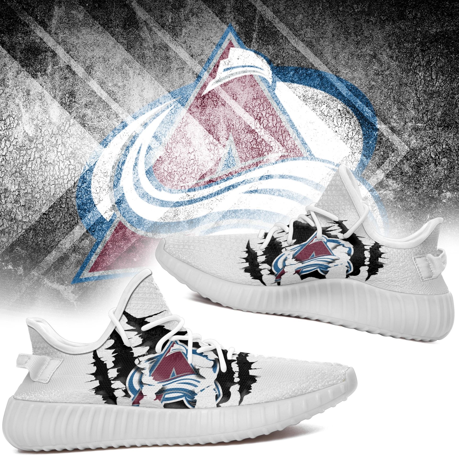 JWFancy Colorado Avalanche Yeezy Boost Shoes For Men And Women