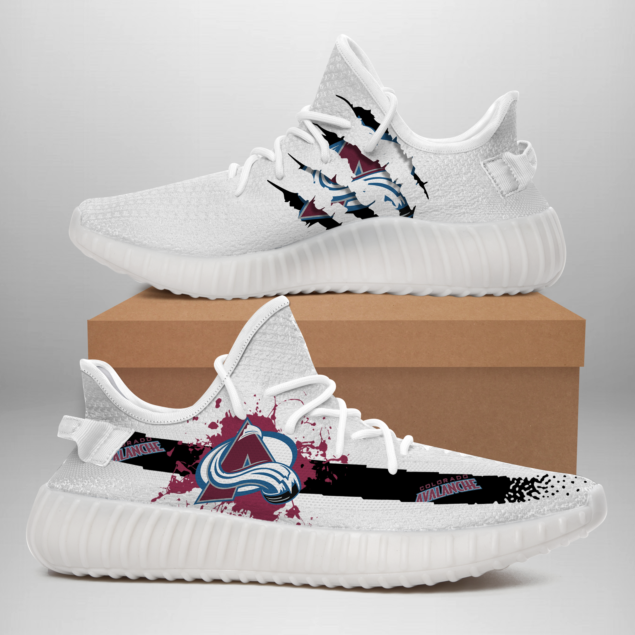 JWFancy Colorado Avalanche Yeezy Boost Shoes For Men And Women