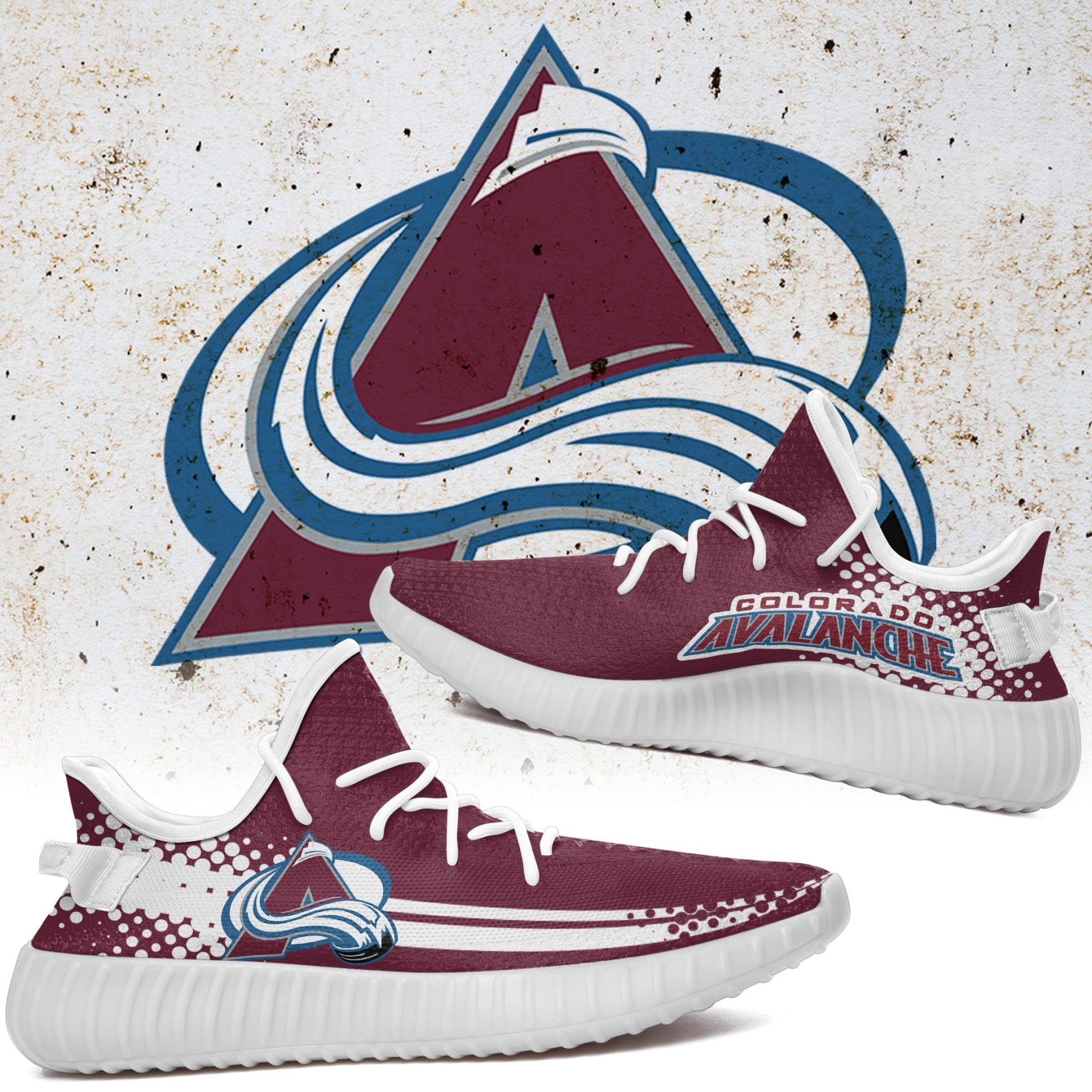 JWFancy Colorado Avalanche Yeezy Boost Shoes For Men And Women