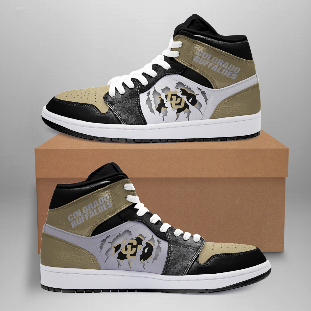 JWFancy Colorado Buffaloes AJ1 High Sneakers Shoes For Men And Women