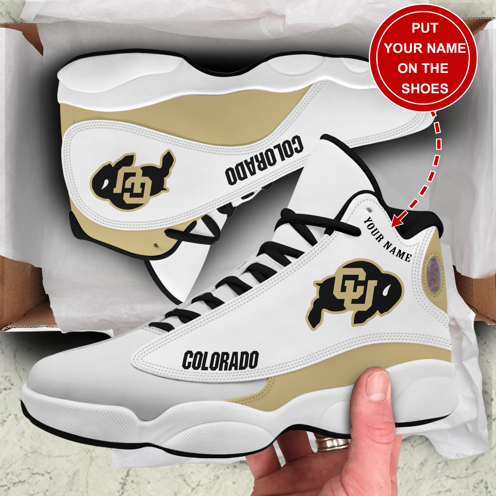 JWFancy Colorado Buffaloes AJ13 Sneakers Shoes For Men And Women