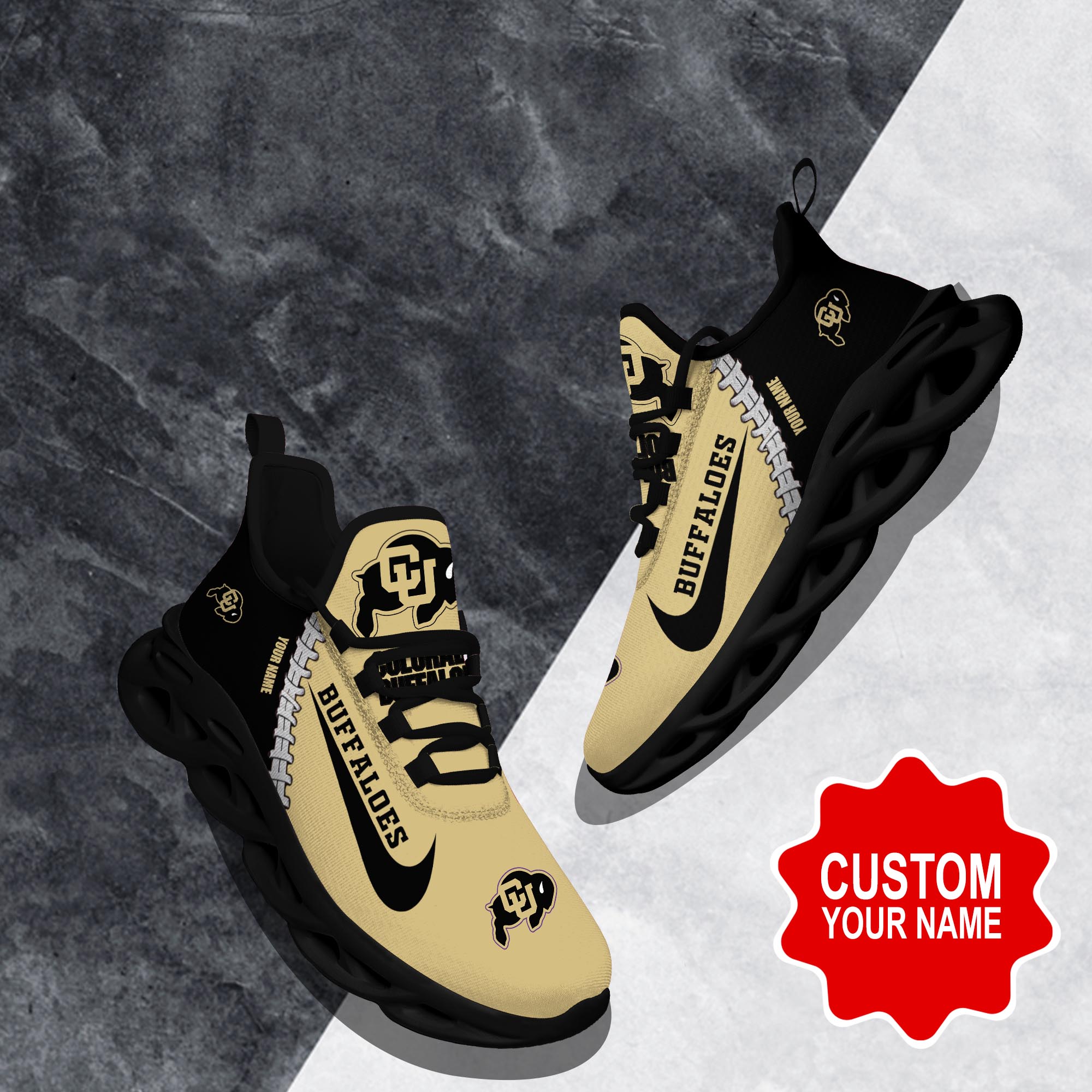 JWFancy Colorado Buffaloes Max Soul Shoes Sneakers For Men And Women