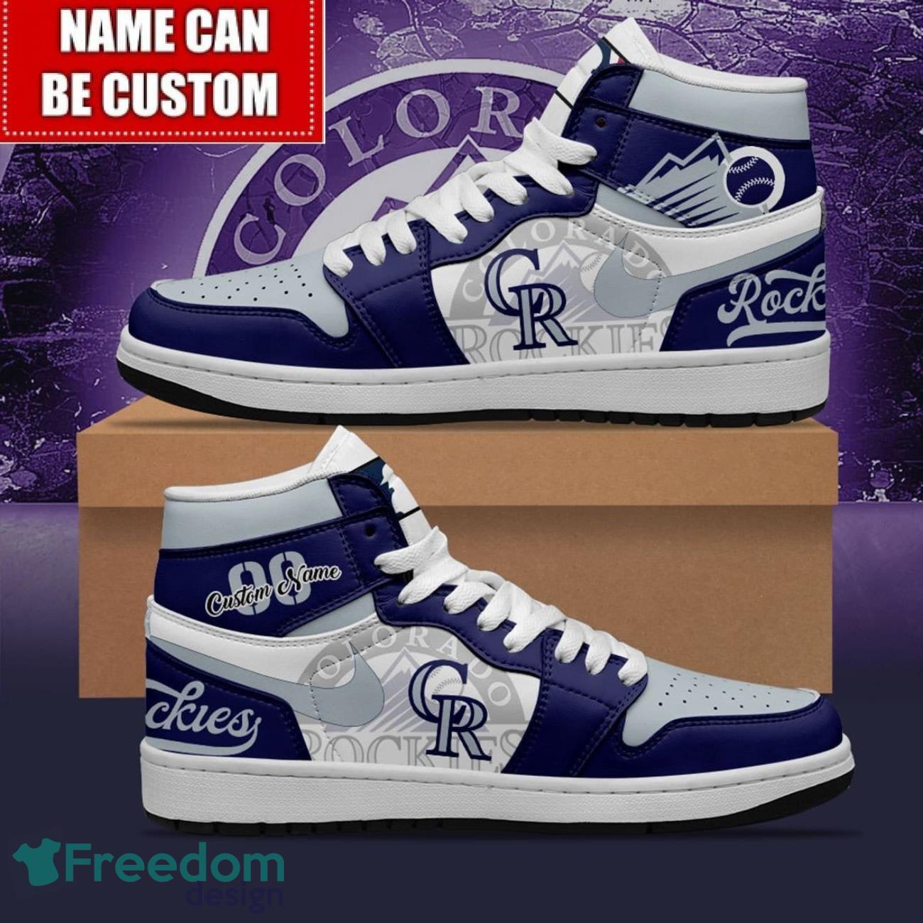 JWFancy Colorado Rockies AJ1 High Sneakers Shoes For Men And Women