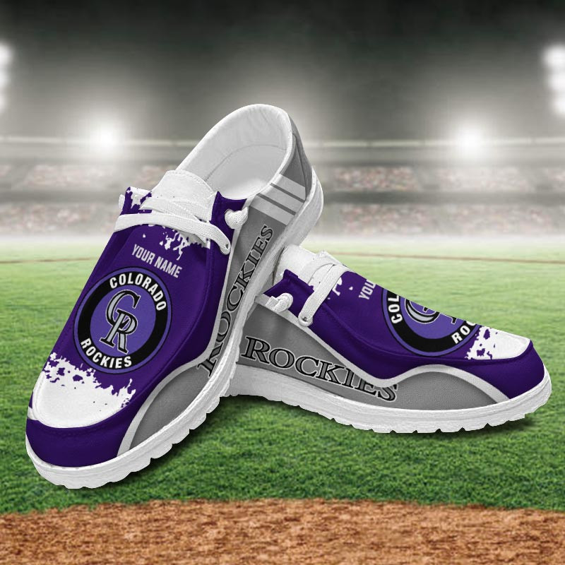 JWFancy Colorado Rockies Hey Dude Shoes Wally Men's Lace Up Loafers Comfortable For Men And Women