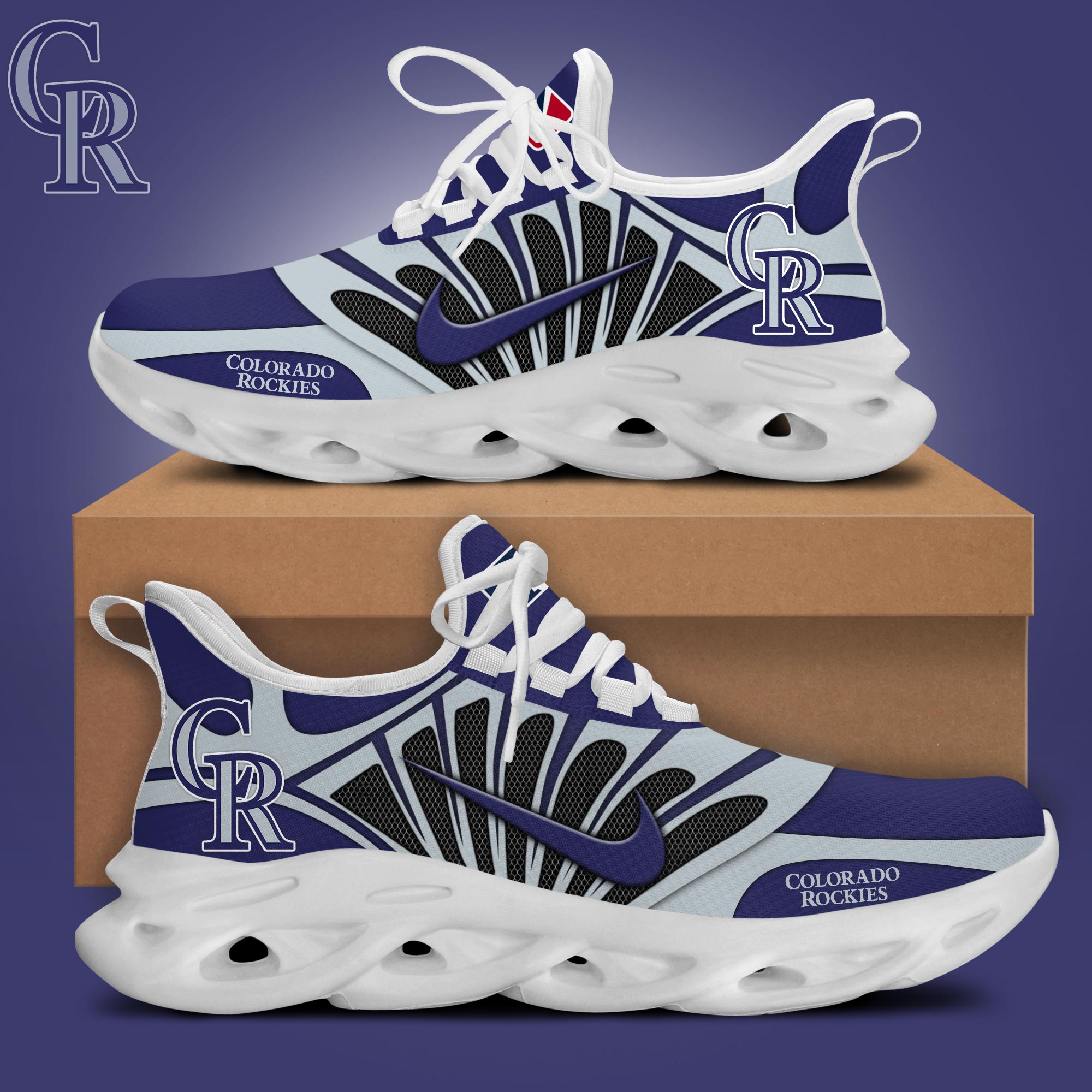 JWFancy Colorado Rockies Max Soul Shoes Sneakers For Men And Women