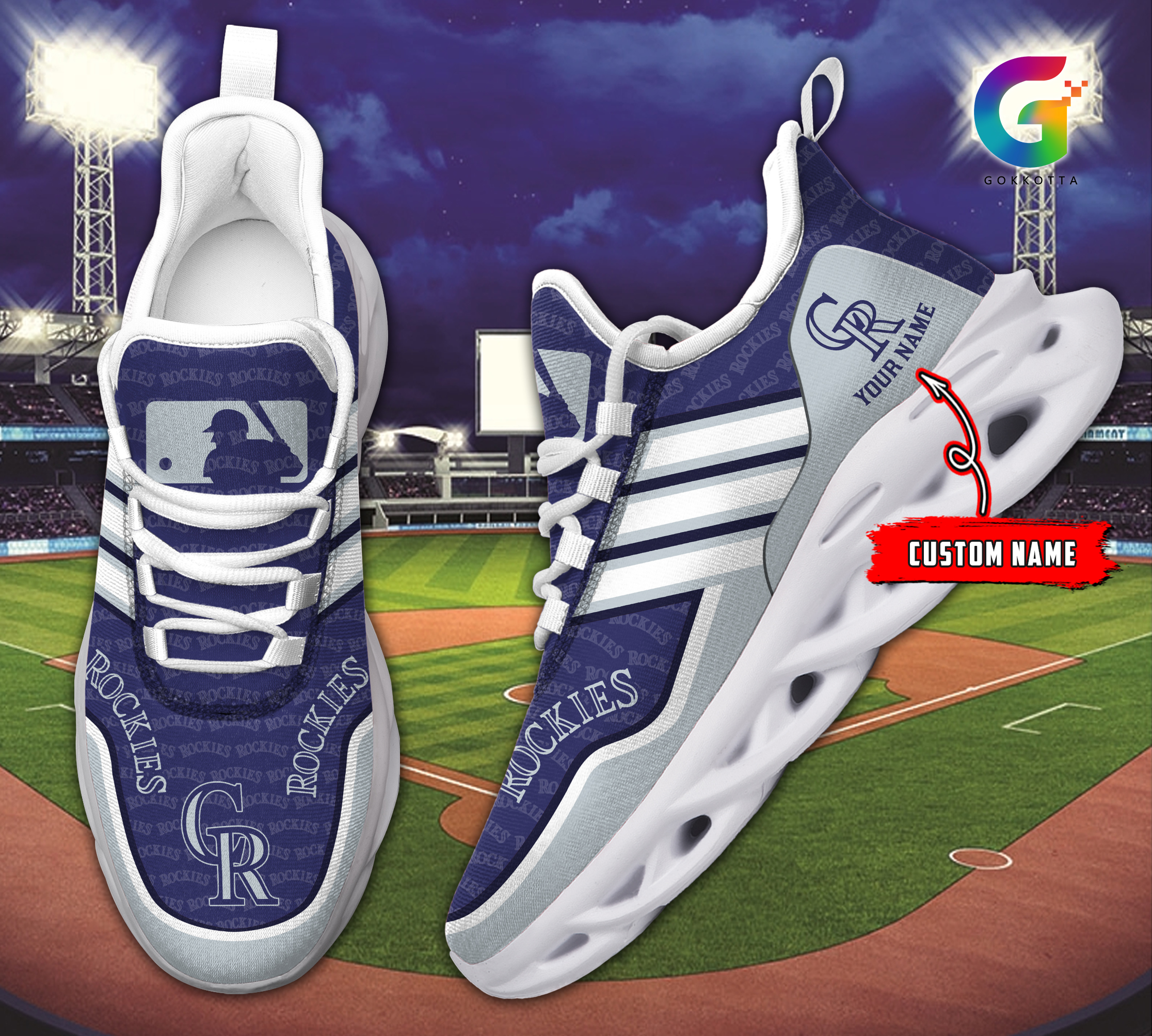 JWFancy Colorado Rockies MLB Max Soul Shoes Sneakers For Men And Women