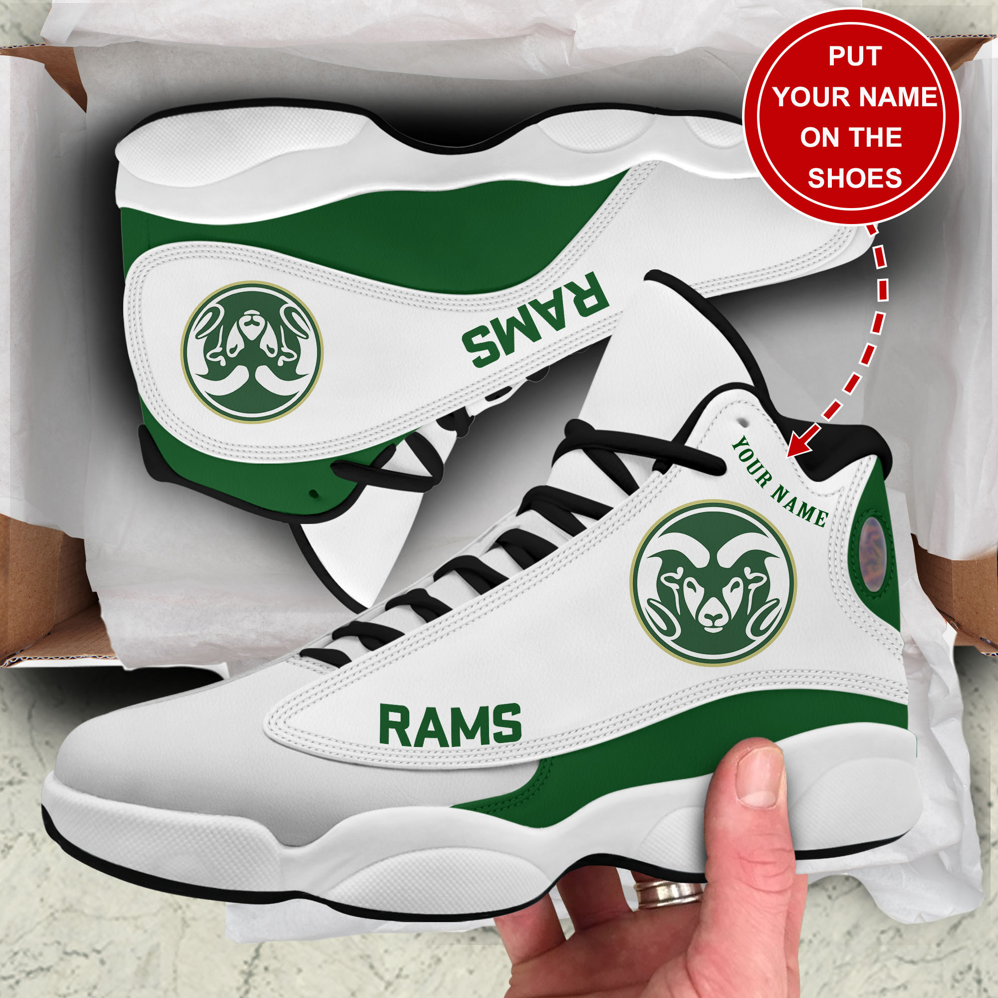 JWFancy Colorado State Rams AJ13 Sneakers Shoes For Men And Women