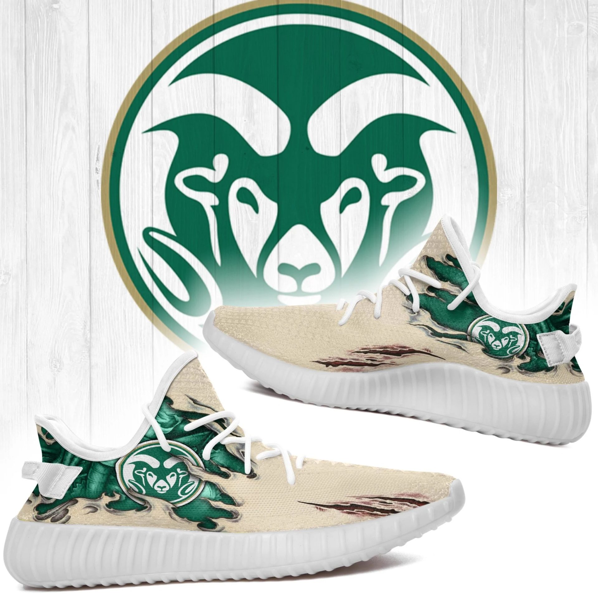 JWFancy Colorado State Rams Yeezy Boost Shoes For Men And Women