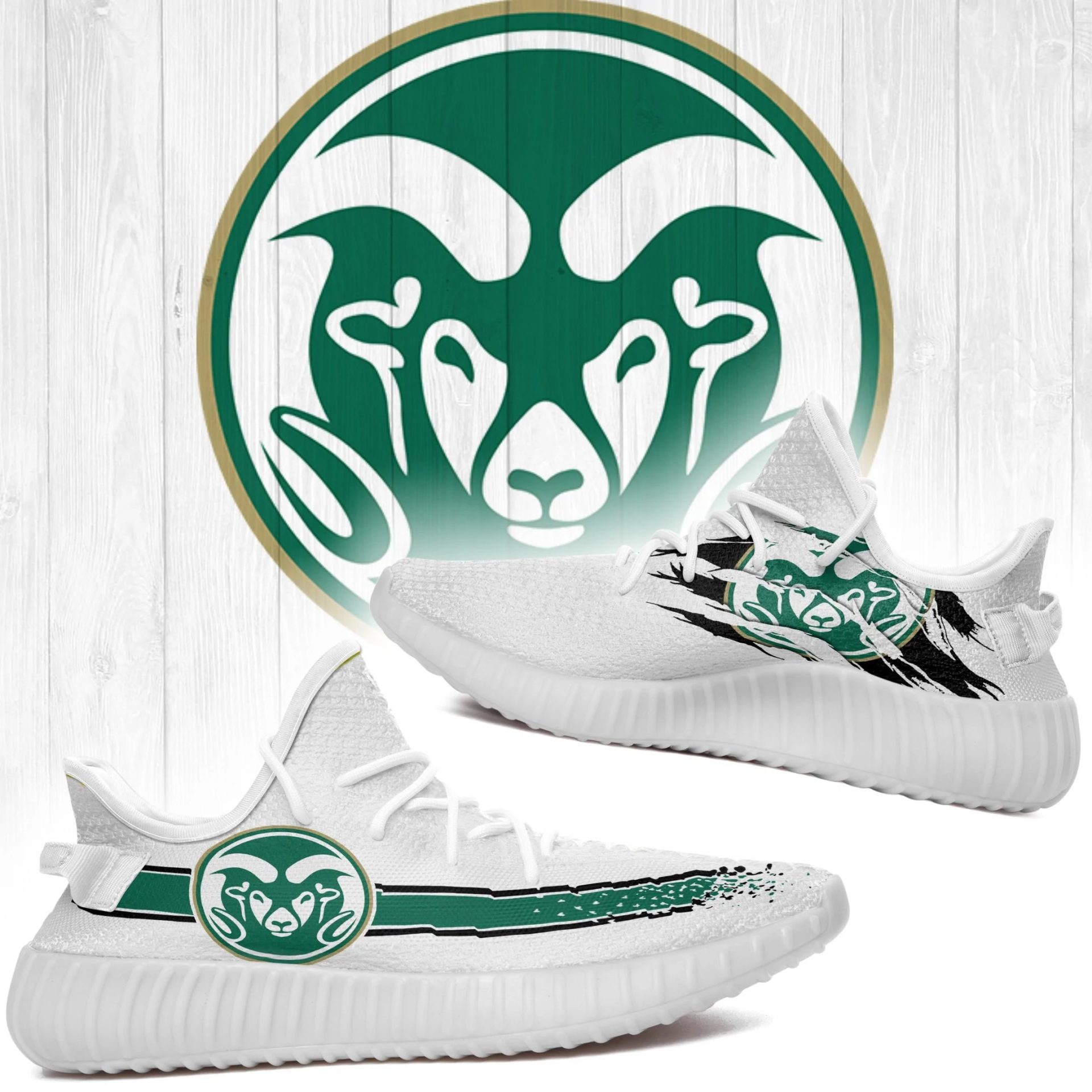 JWFancy Colorado State Rams Yeezy Boost Shoes For Men And Women