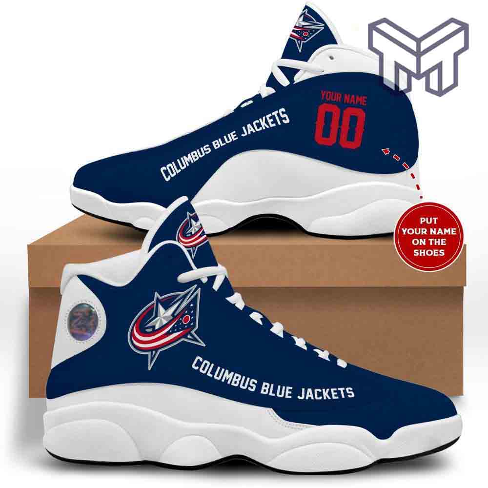 JWFancy Columbus Blue Jackets AJ13 Sneakers Shoes For Men And Women