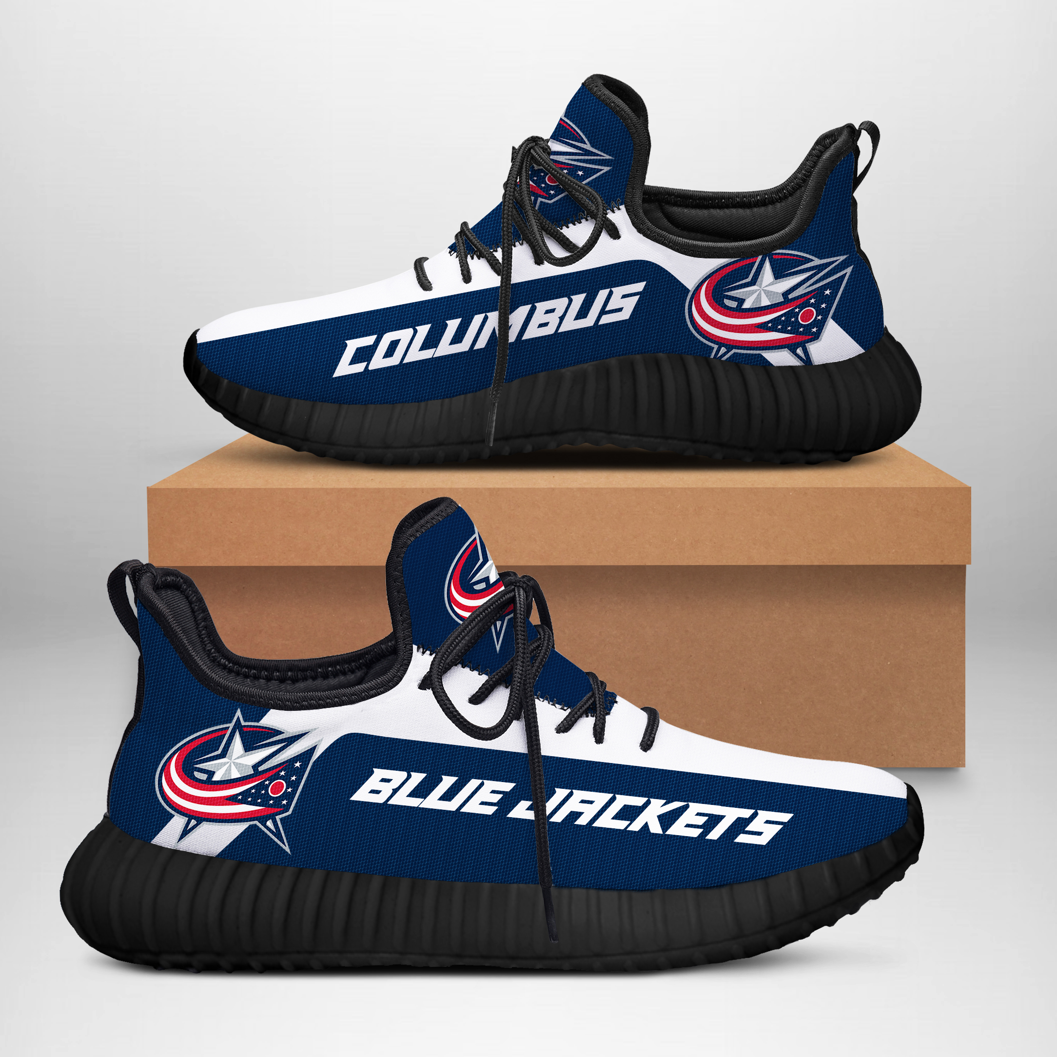 JWFancy Columbus Blue Jackets Reze Sneakers Shoes For Men And Women