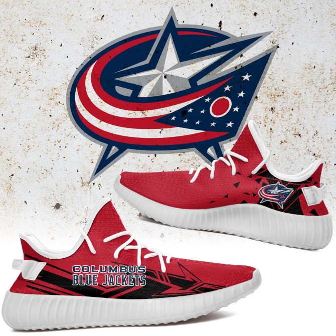 JWFancy Columbus Blue Jackets Yeezy Boost Shoes For Men And Women