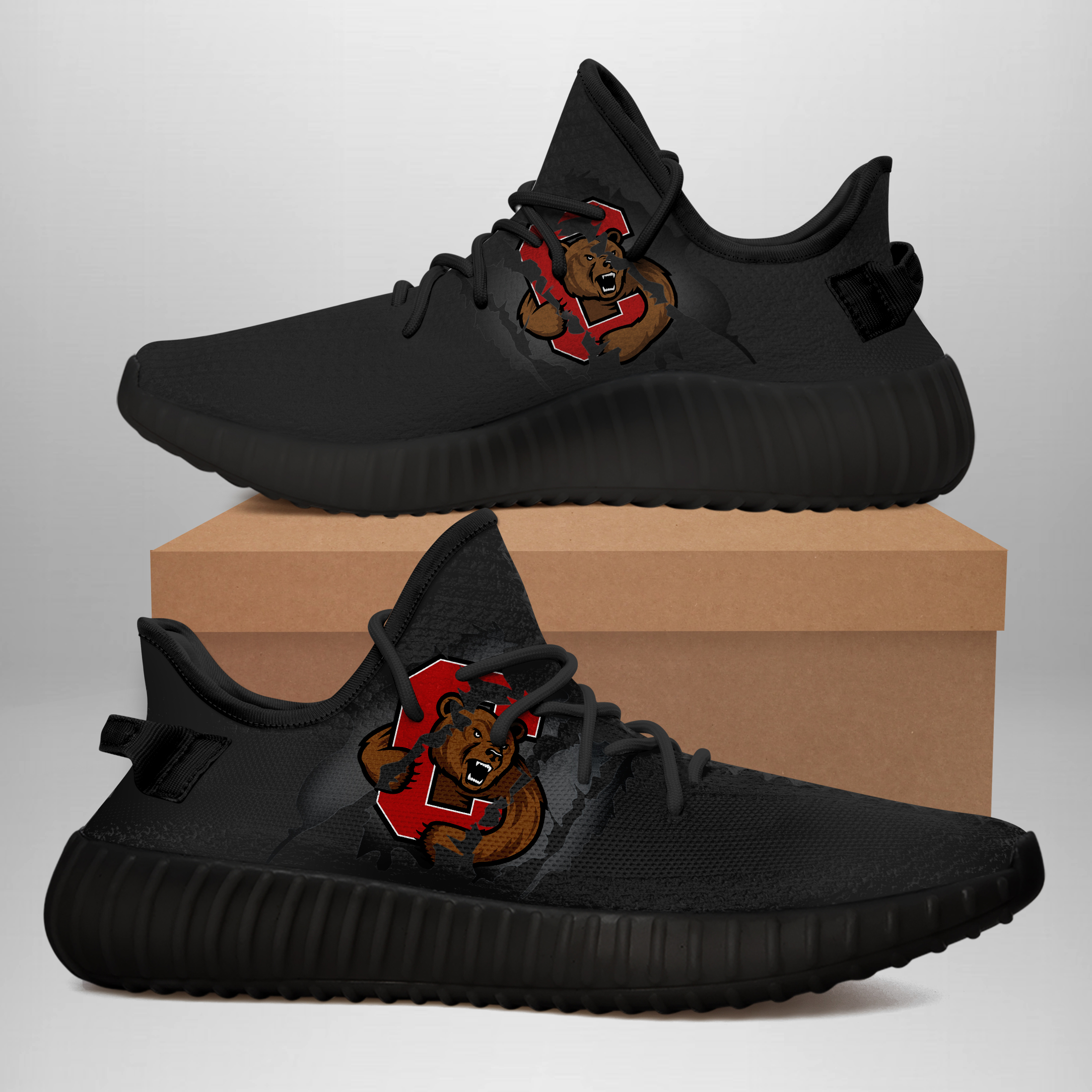 JWFancy Cornell Big Red Yeezy Boost Shoes For Men And Women