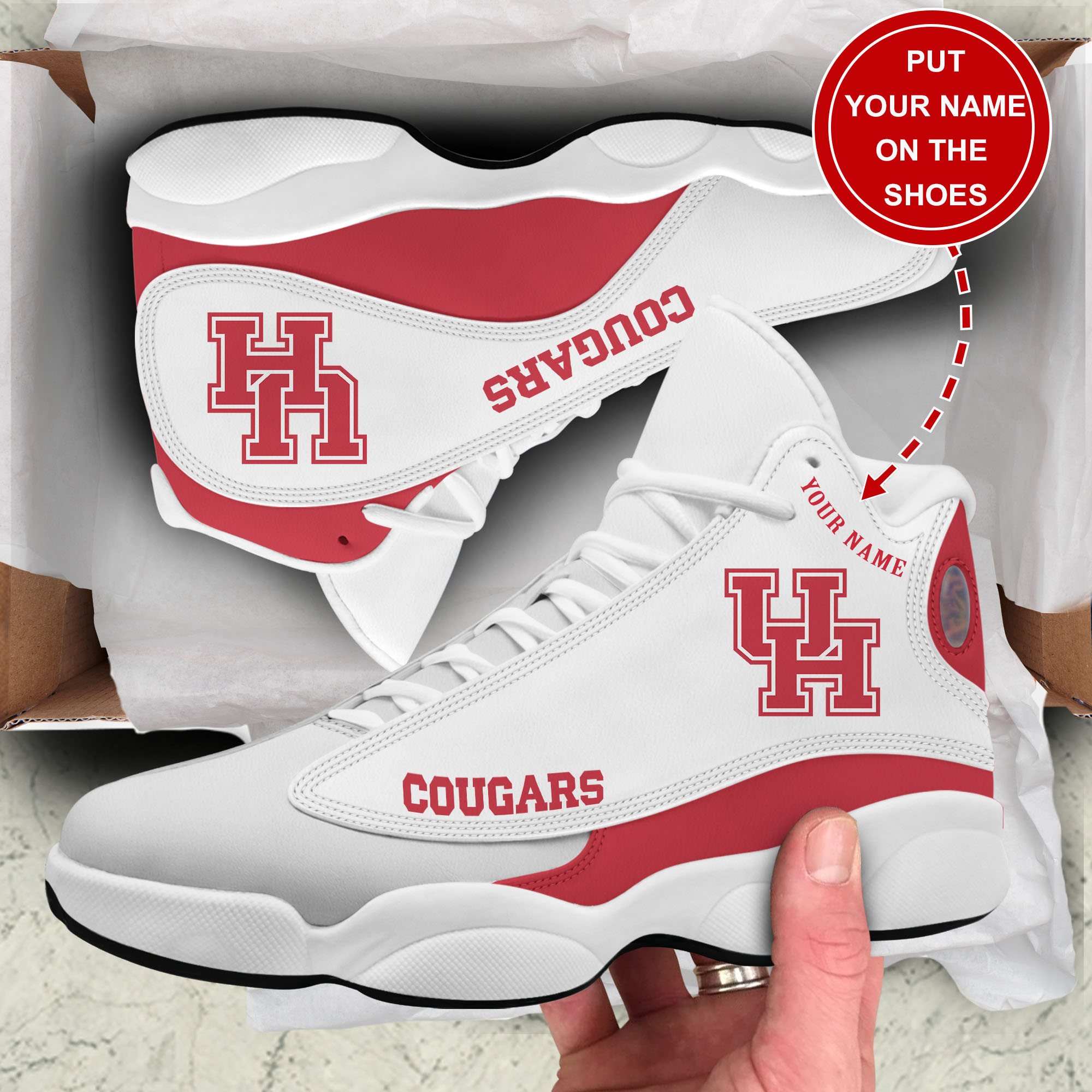 JWFancy Cougars AJ13 Sneakers Shoes For Men And Women