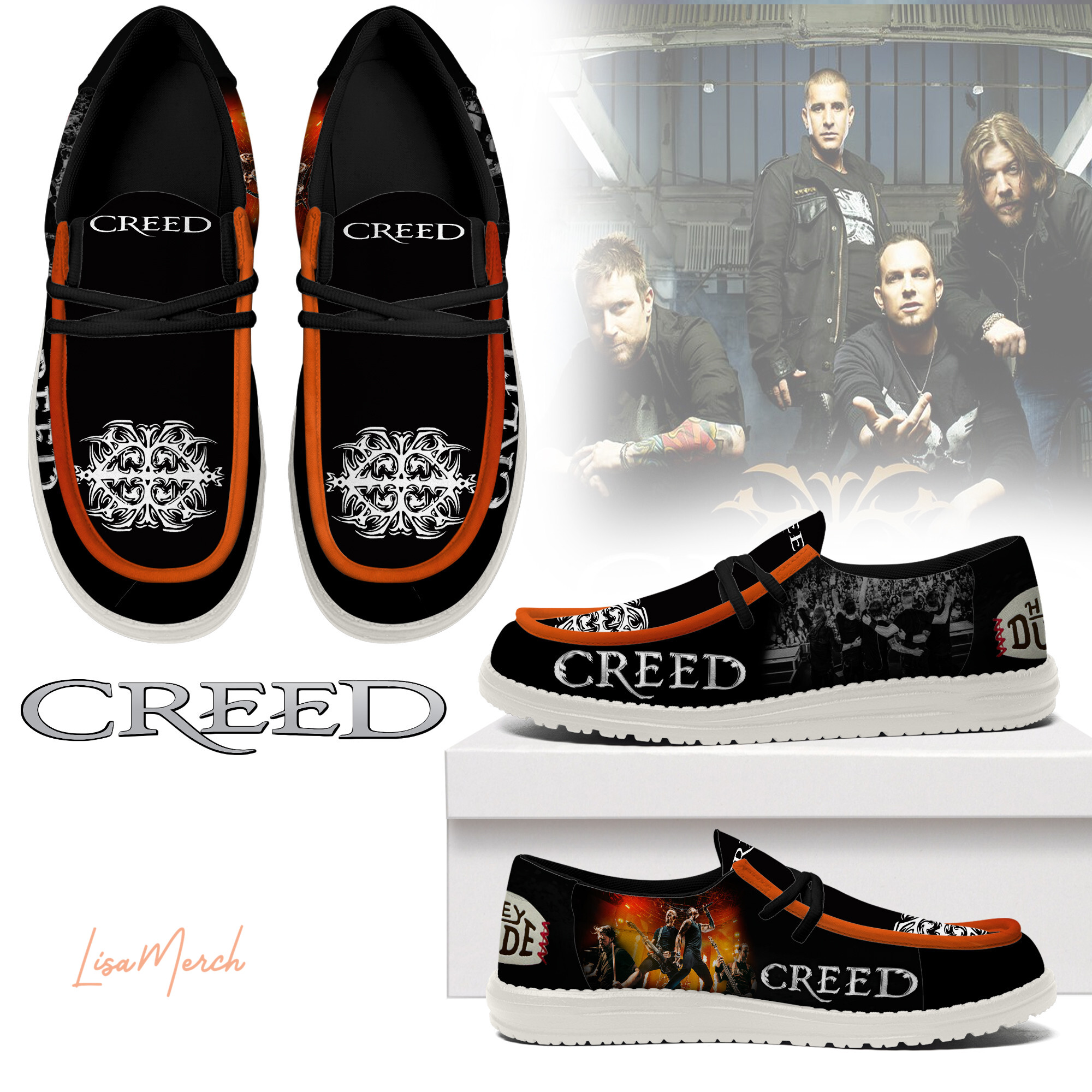 JWFancy Creed Hey Dude Shoes Wally Men's Lace Up Loafers Comfortable For Men And Women