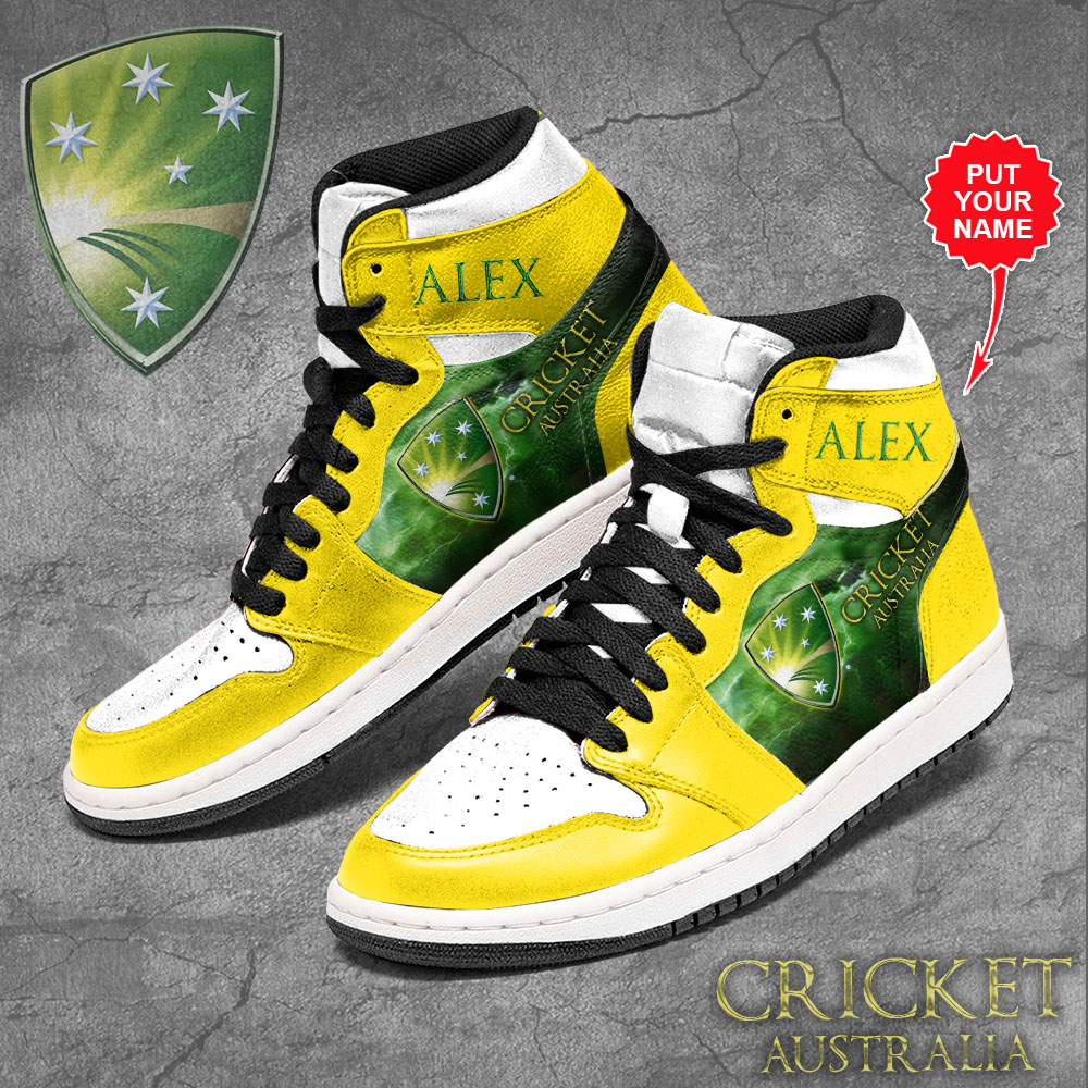 JWFancy Cricket World Cup 2023 x Australia AJ1 High Sneakers Shoes For Men And Women