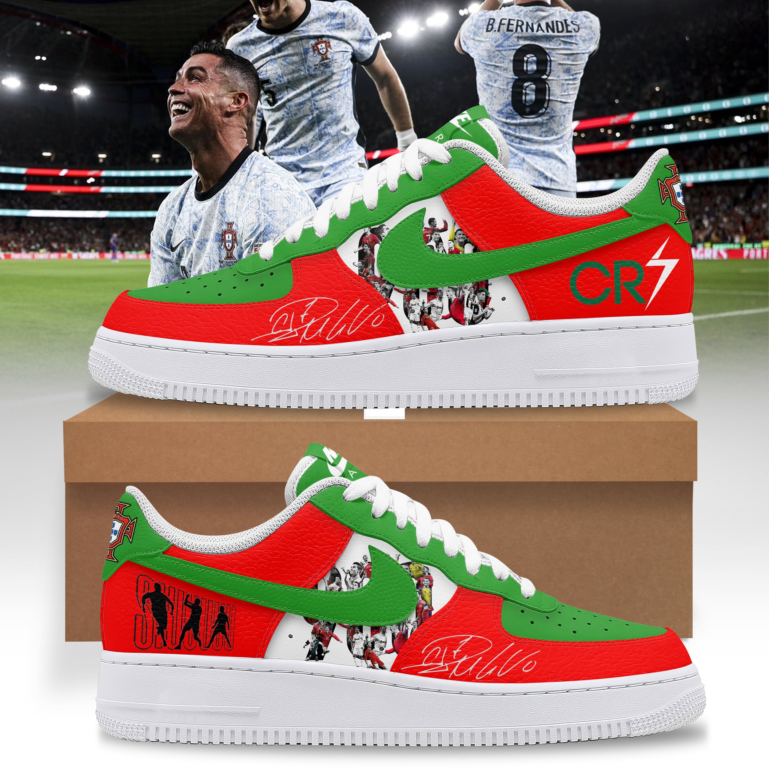 JWFancy Cristiano Ronaldo Air Low-Top Sneakers Shoes For Men And Women