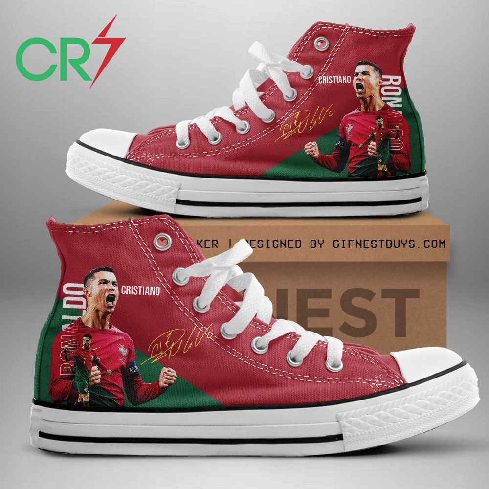 JWFancy Cristiano Ronaldo High Top Canvas Sneakers Shoes For Men And Women