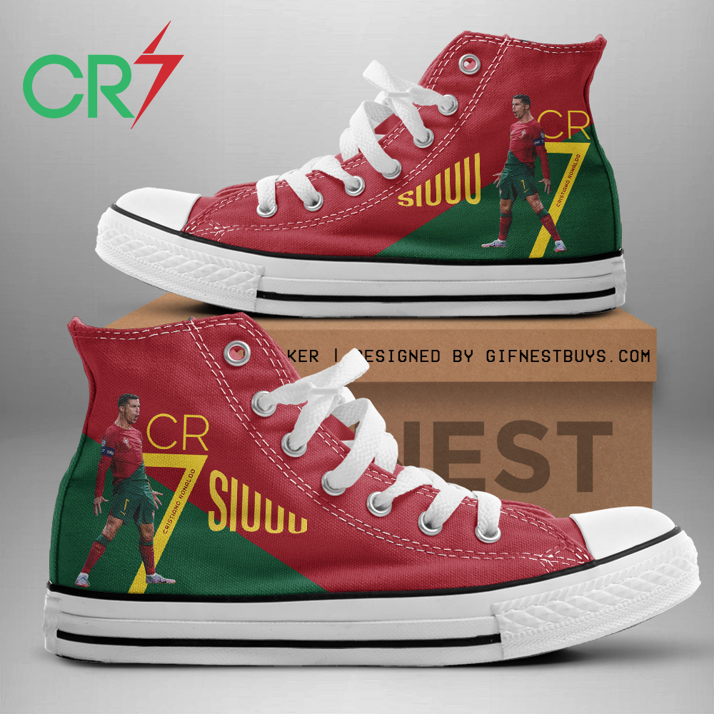 JWFancy Cristiano Ronaldo High Top Canvas Sneakers Shoes For Men And Women