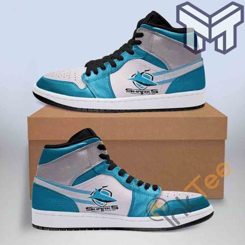 JWFancy Cronulla Sutherland Sharks AJ1 High Sneakers Shoes For Men And Women