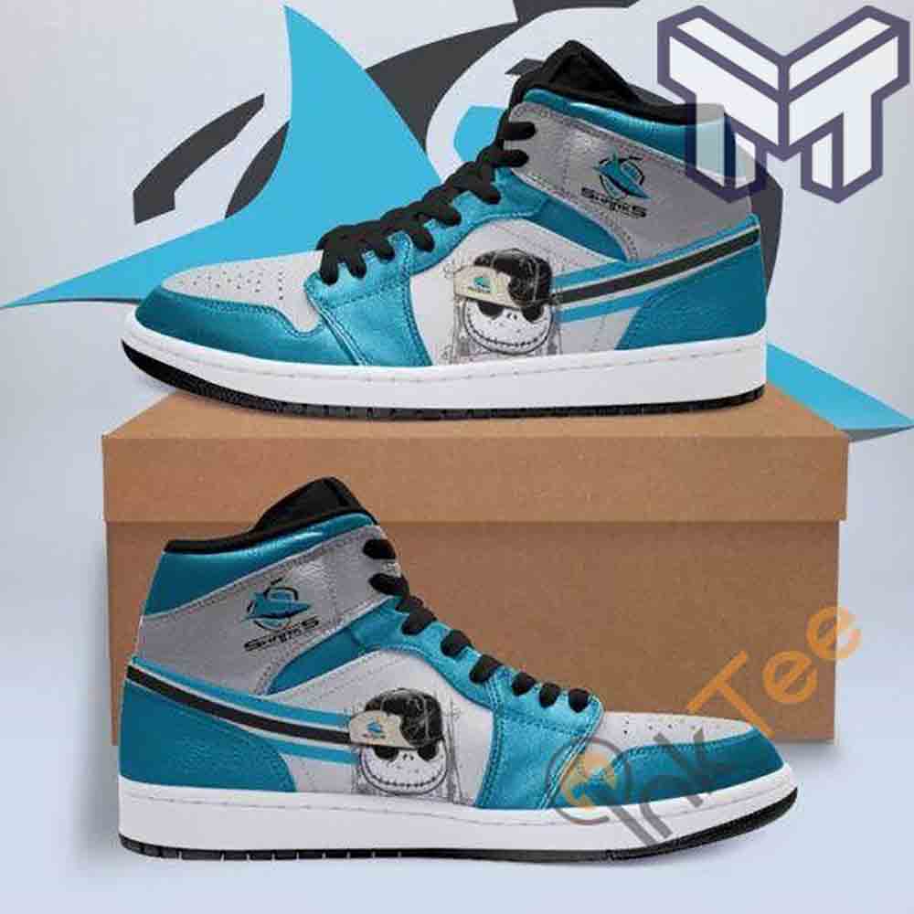 JWFancy Cronulla Sutherland Sharks AJ1 High Sneakers Shoes For Men And Women