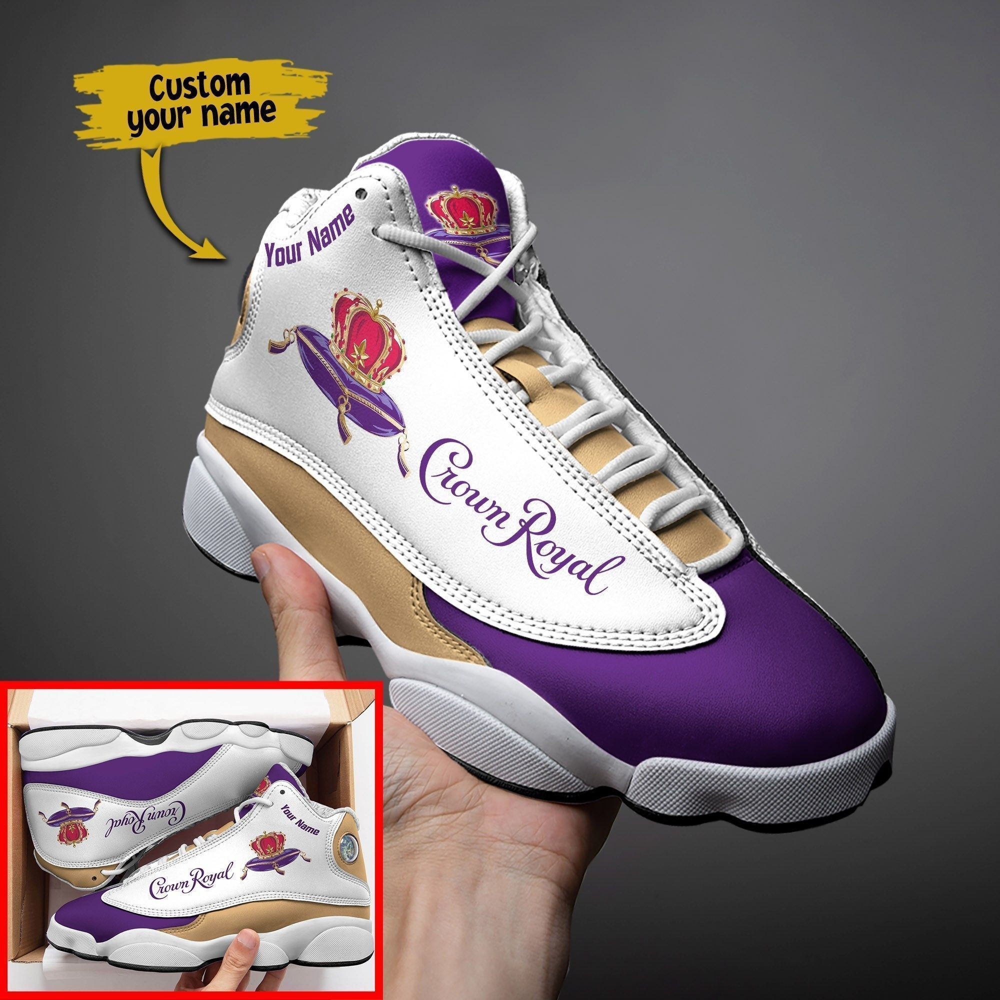 JWFancy Crown Royal AJ13 Sneakers Shoes For Men And Women