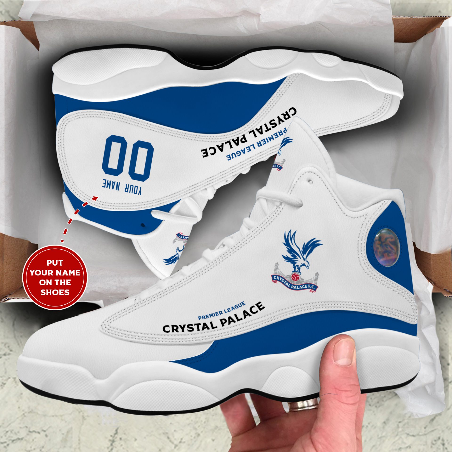 JWFancy Crystal Palace FC EPL AJ1 High Sneakers Shoes For Men And Women