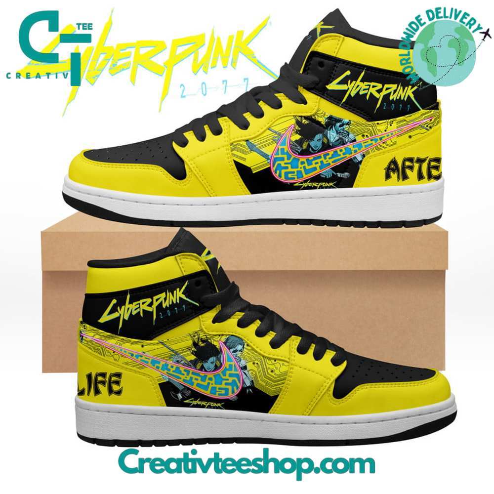 JWFancy Cyberpunk 2077 AJ1 High Sneakers Shoes For Men And Women