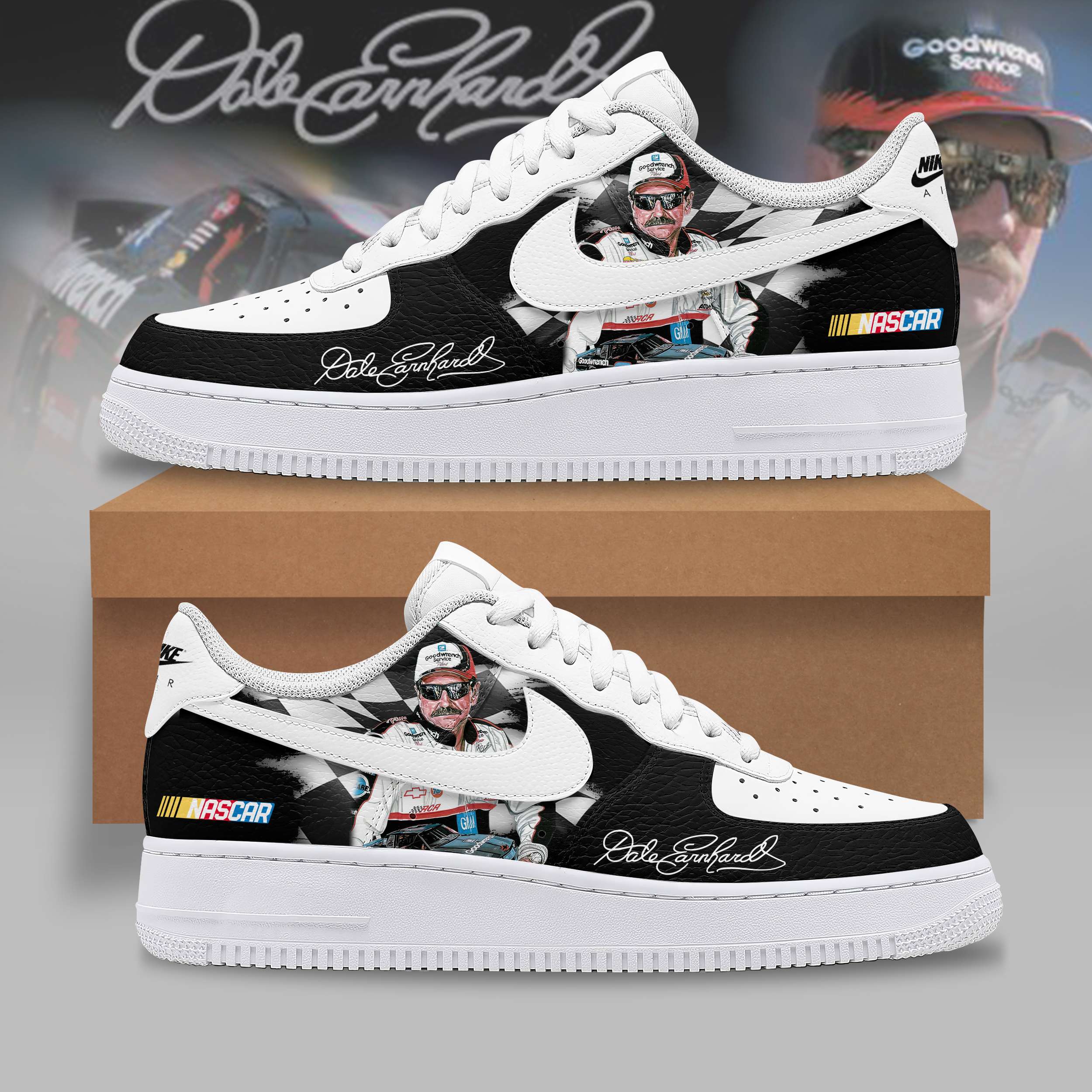 JWFancy Dale Earnhardt Air Low-Top Sneakers Shoes For Men And Women