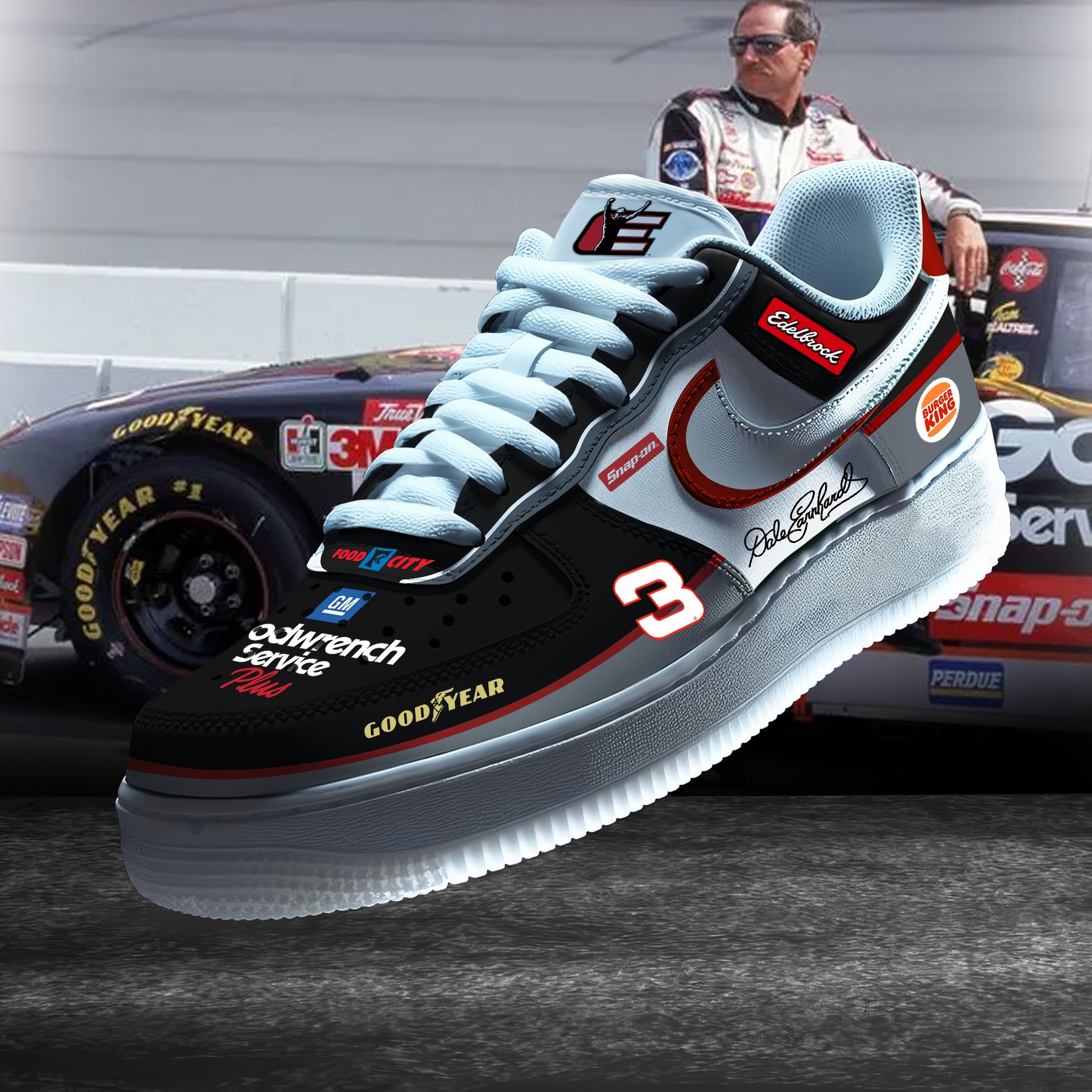 JWFancy Dale Earnhardt Air Low-Top Sneakers Shoes For Men And Women