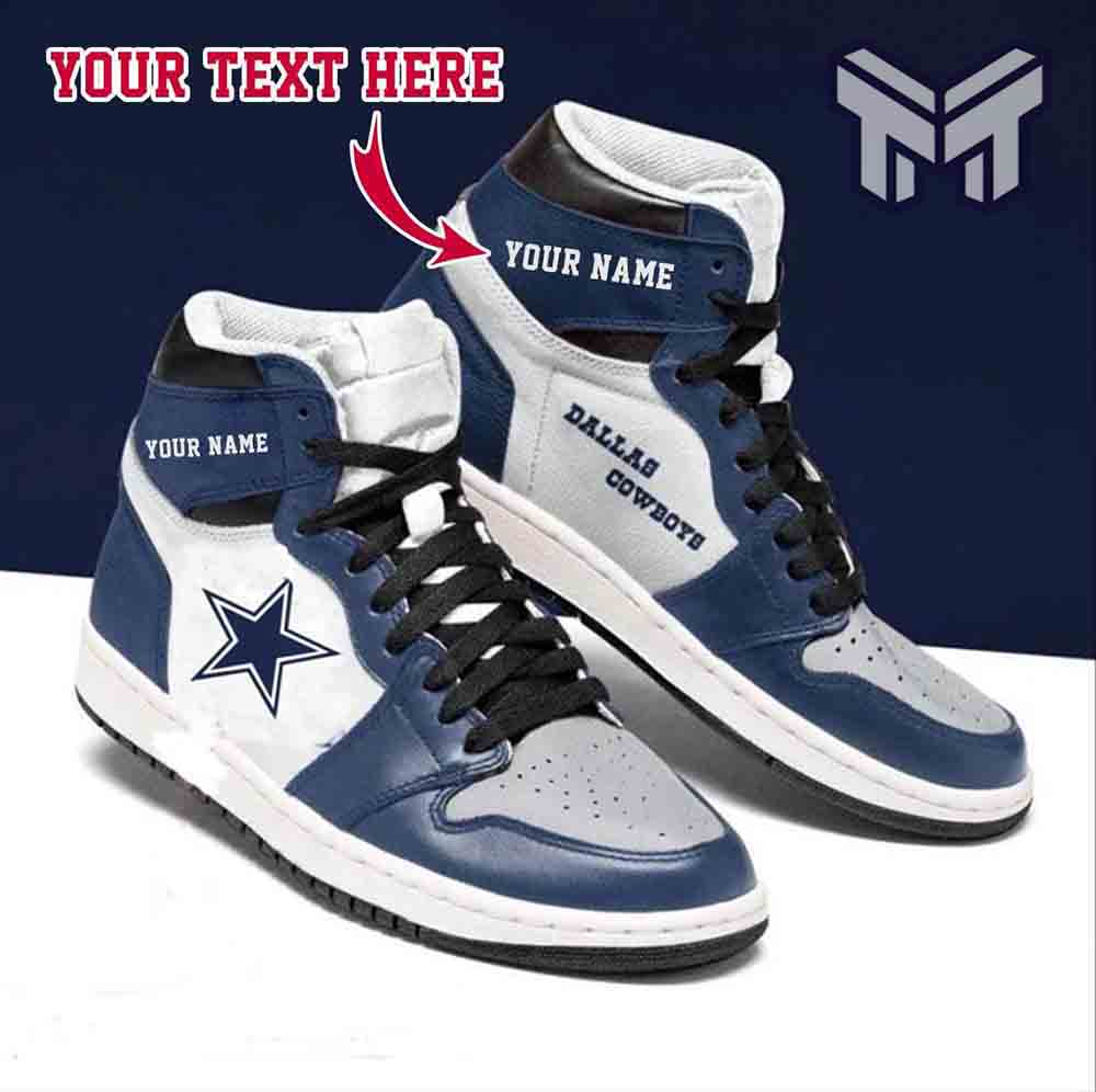 JWFancy Dallas Cowboys AJ1 High Sneakers Shoes For Men And Women