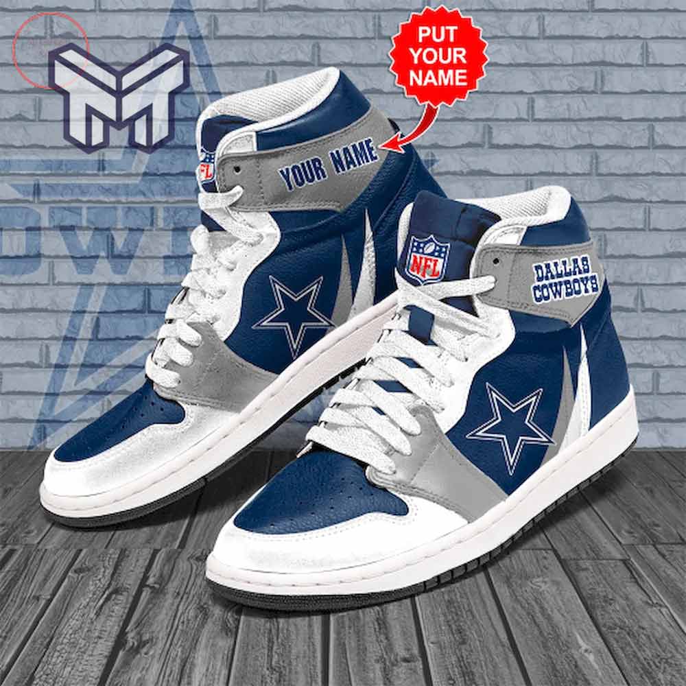 JWFancy Dallas Cowboys AJ1 High Sneakers Shoes For Men And Women