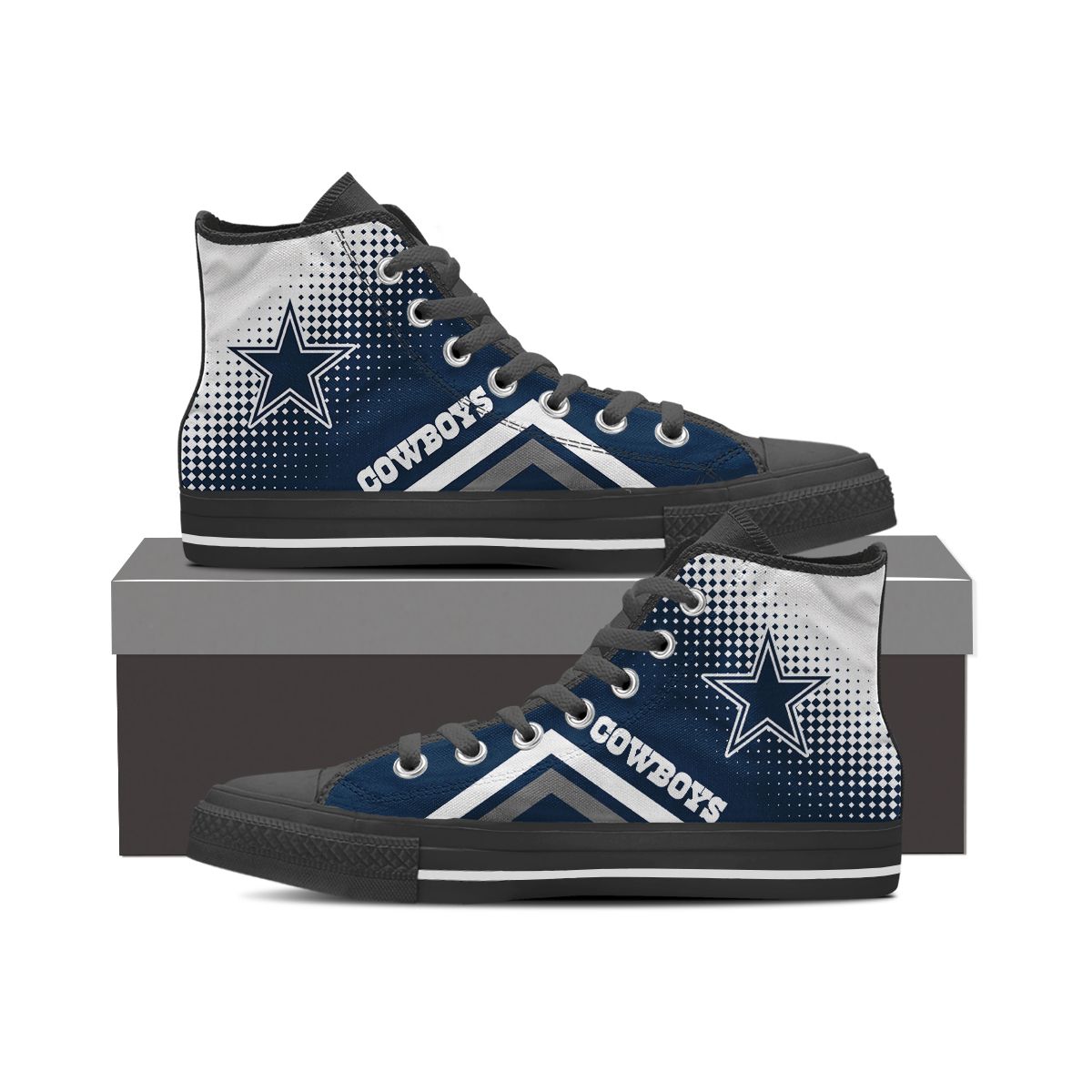 JWFancy Dallas Cowboys High Top Canvas Sneakers Shoes For Men And Women