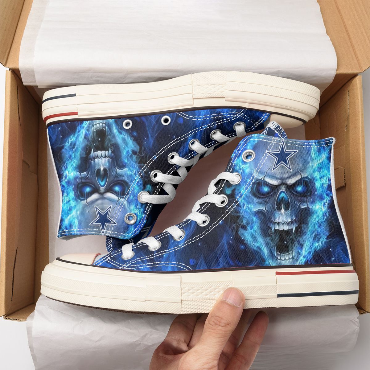 JWFancy Dallas Cowboys High Top Canvas Sneakers Shoes For Men And Women