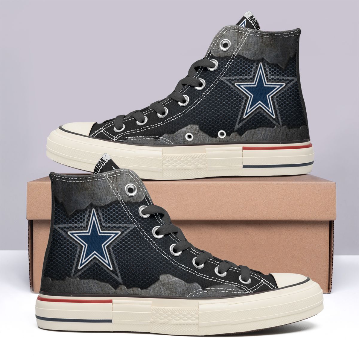 JWFancy Dallas Cowboys High Top Canvas Sneakers Shoes For Men And Women