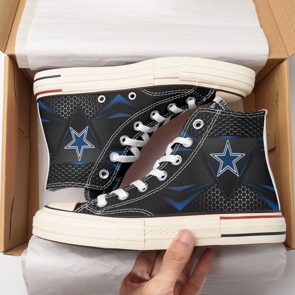 JWFancy Dallas Cowboys High Top Canvas Sneakers Shoes For Men And Women