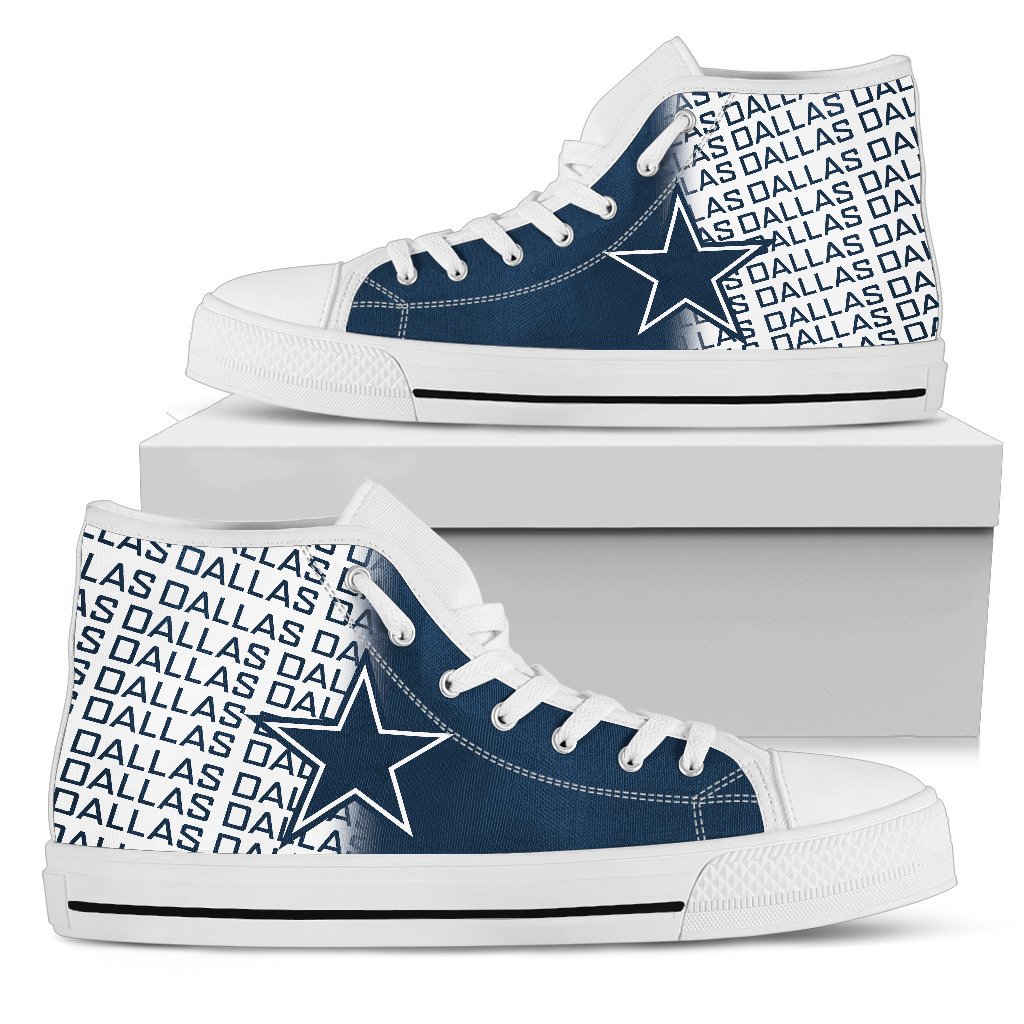 JWFancy Dallas Cowboys High Top Canvas Sneakers Shoes For Men And Women